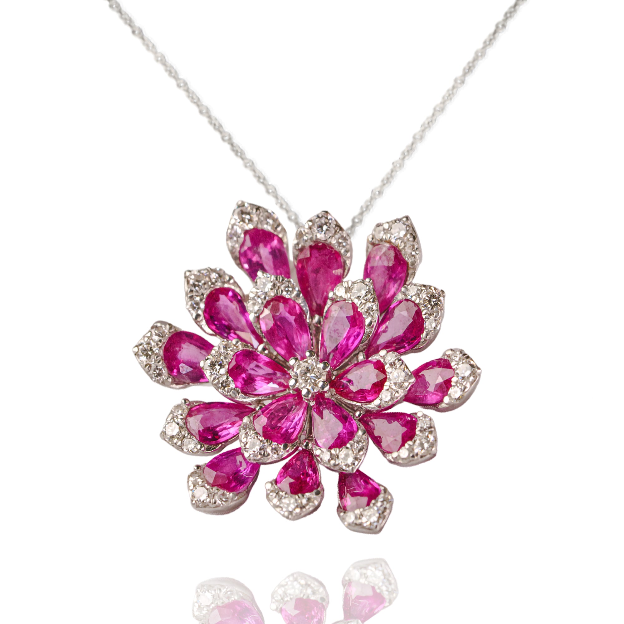 Fiora Diamond Ruby Pendant