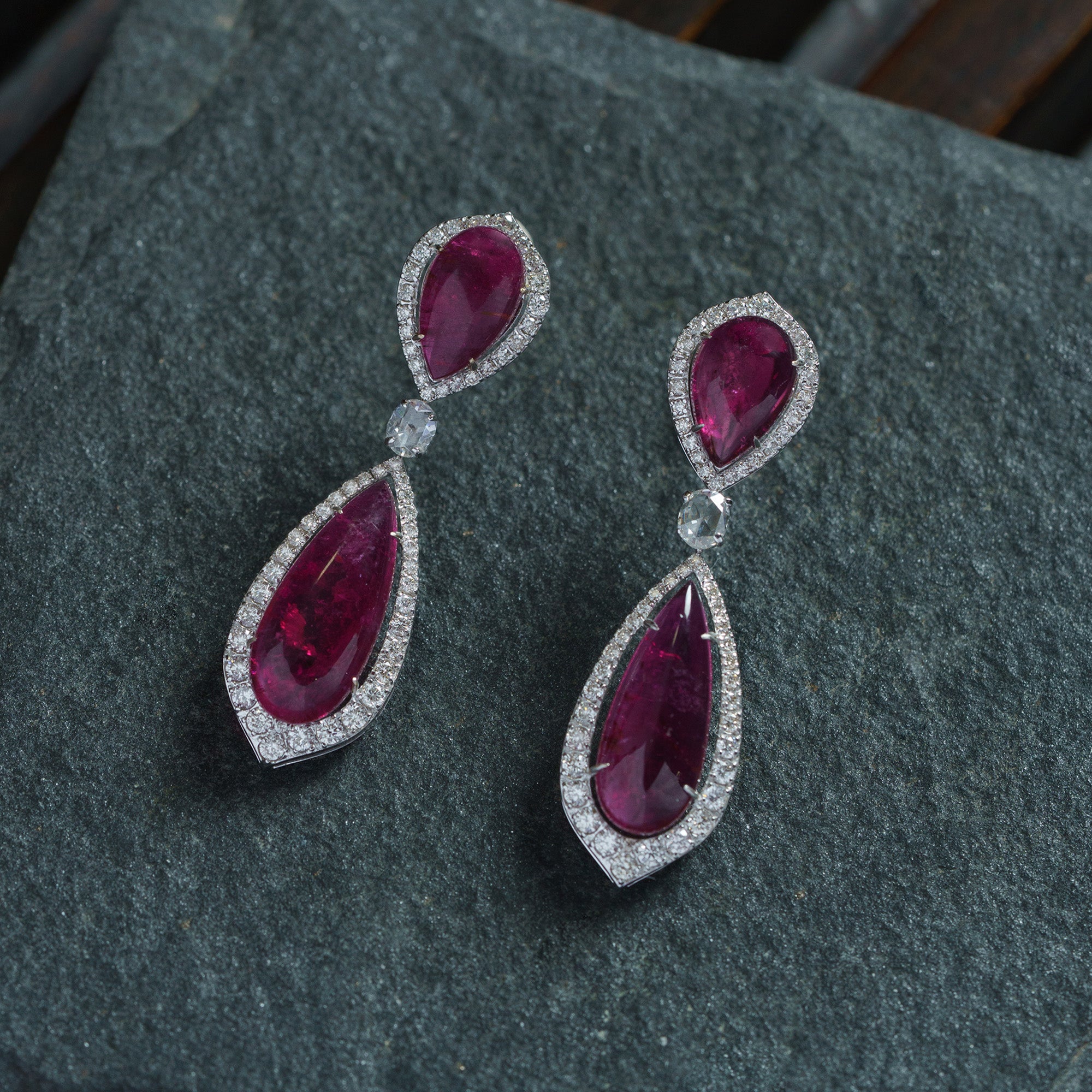 Roselle Diamond Tourmaline Earrings