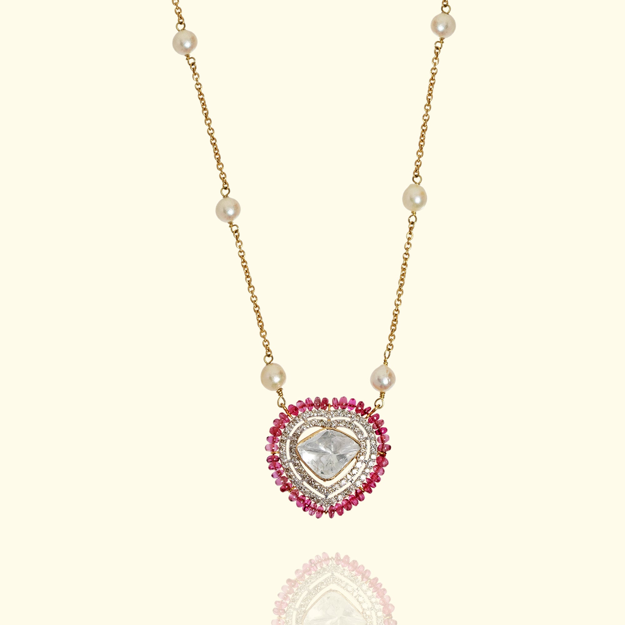 Nazia Polki ruby Pendant