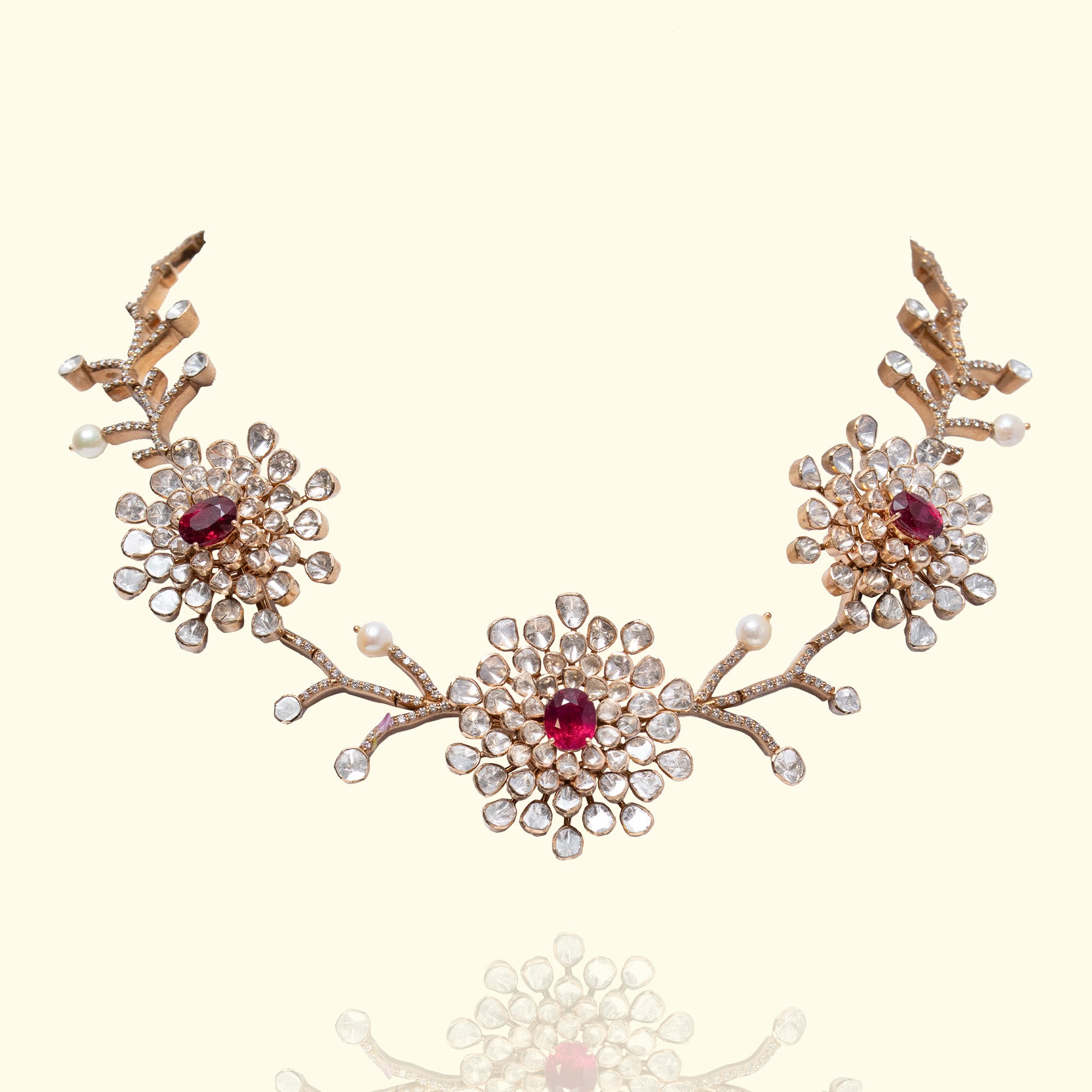 Sahar Polki Rubilite Necklace
