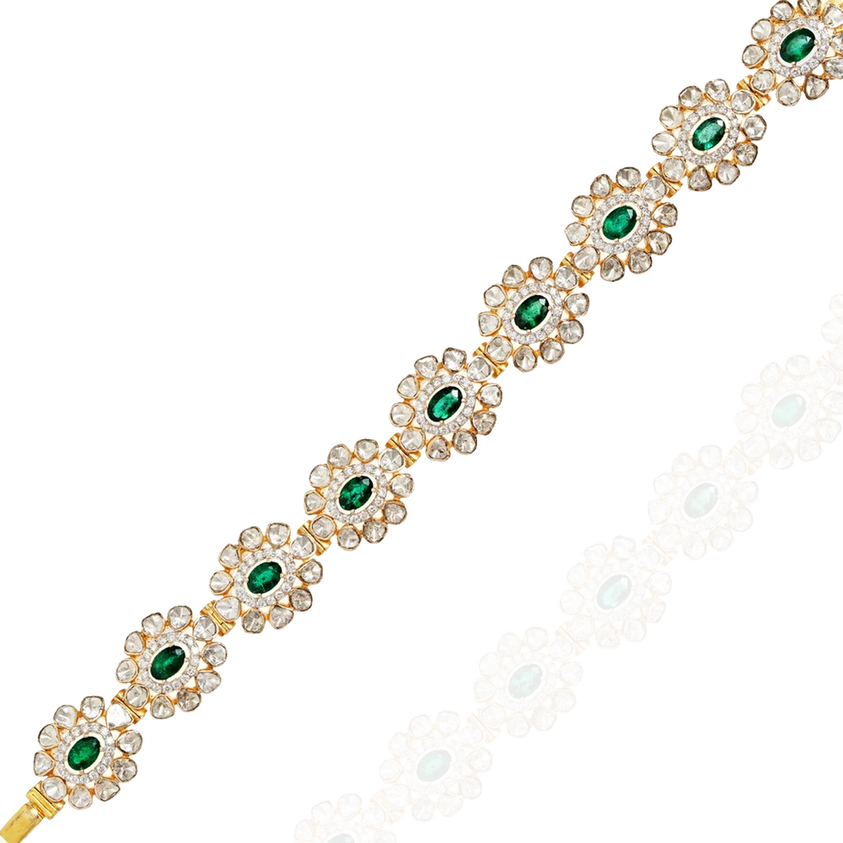 Neerja Polki Emerald Bracelet