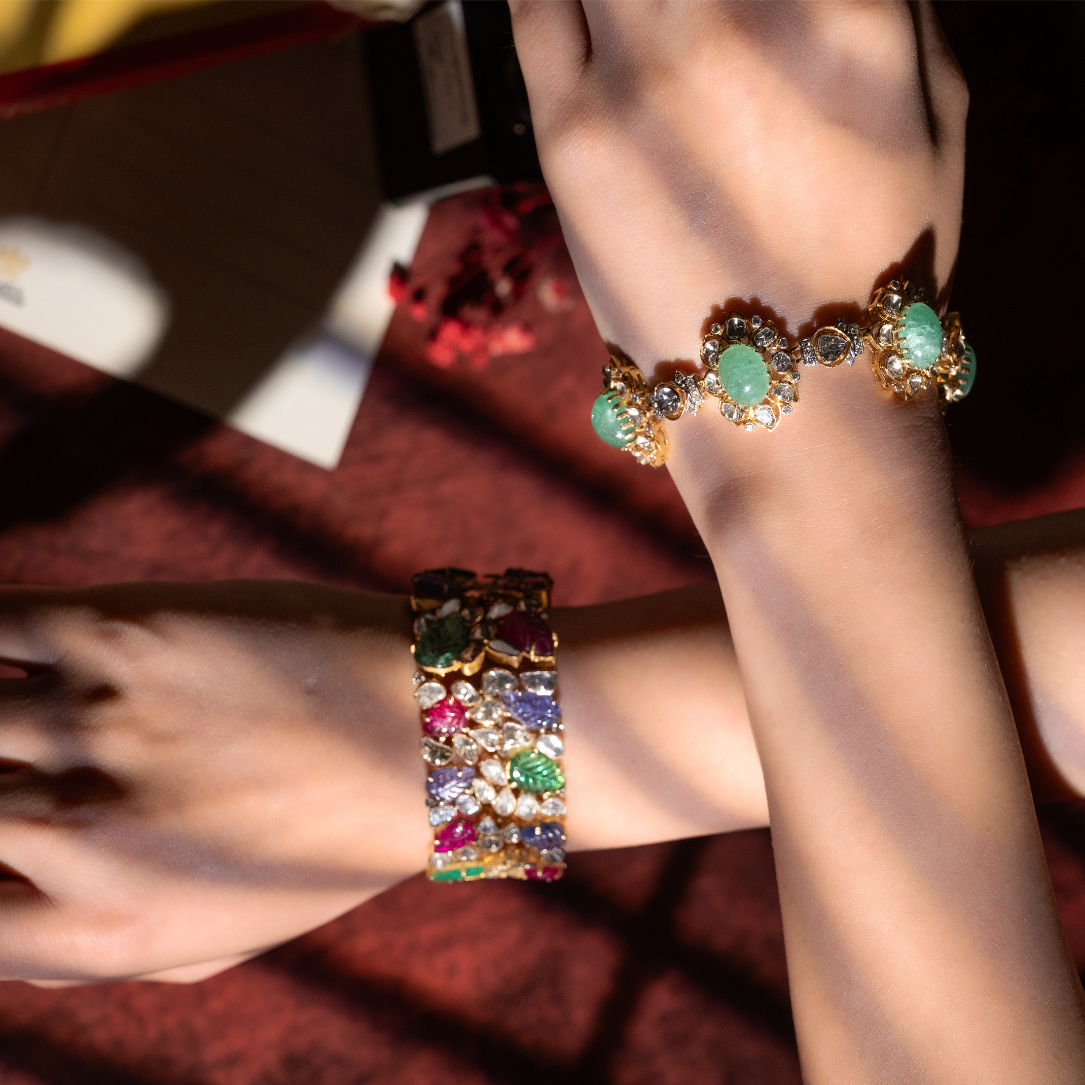 Naima Polki Emerald Bracelet