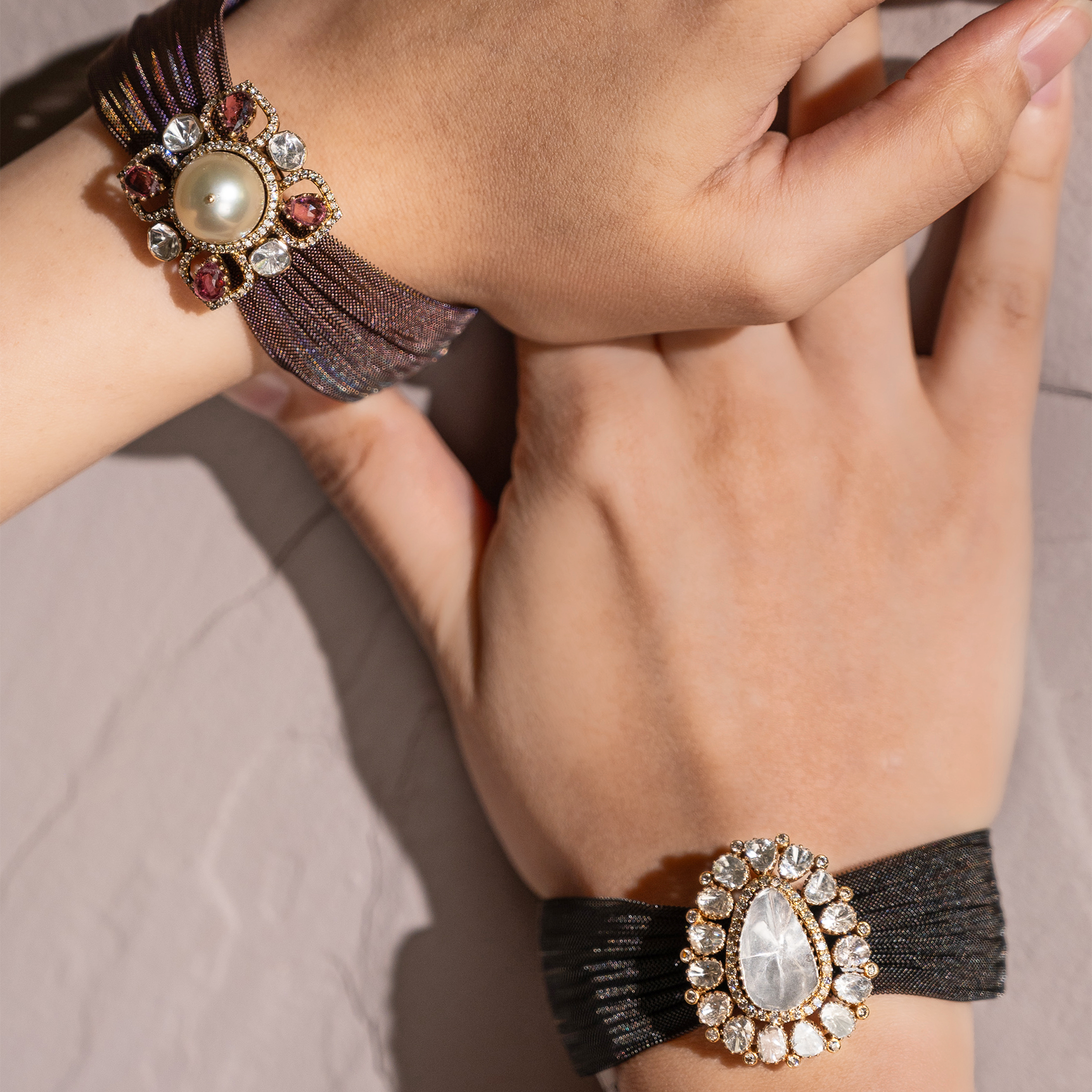 Crest Polki pearl Cuff