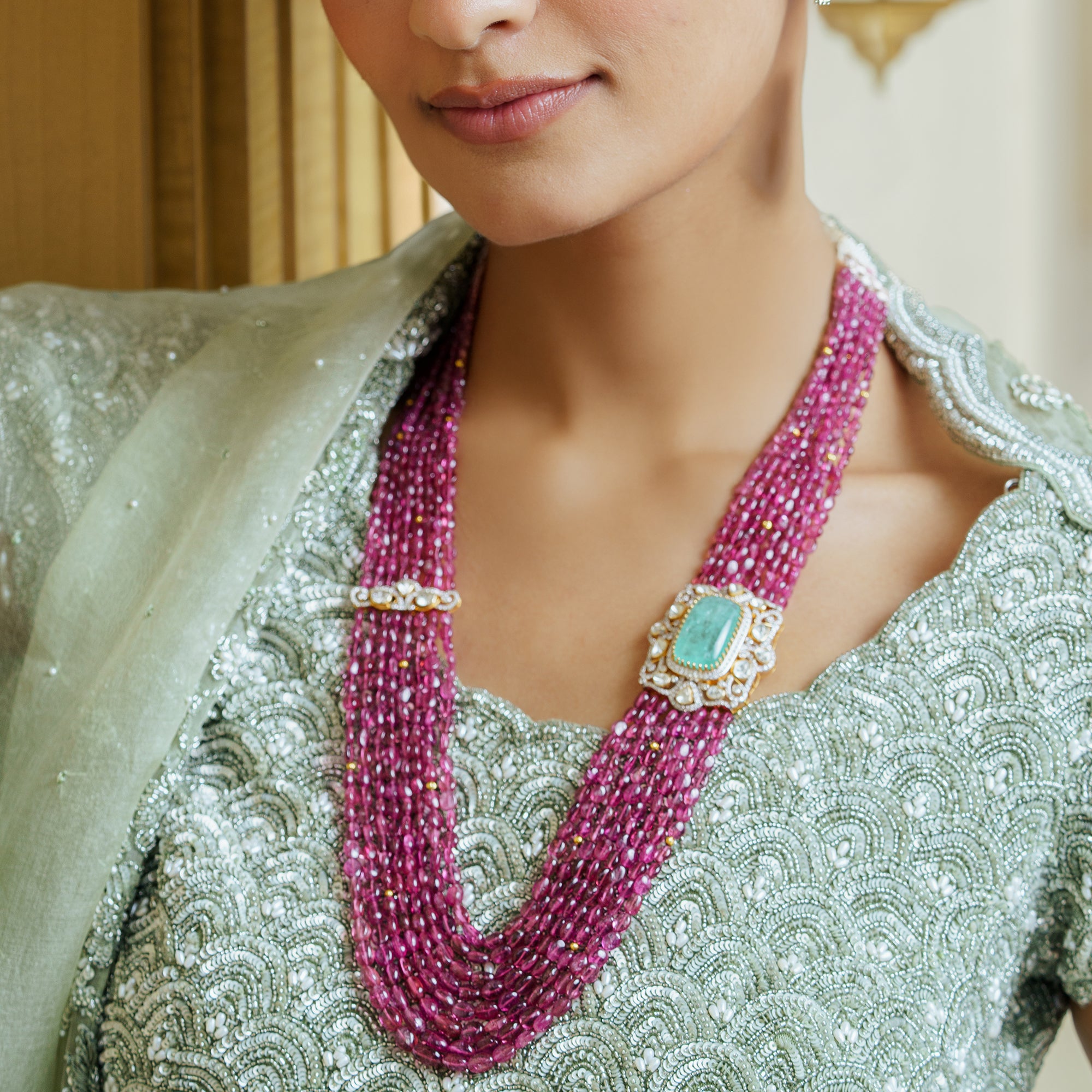 Anaya Polki tourmaline Necklace