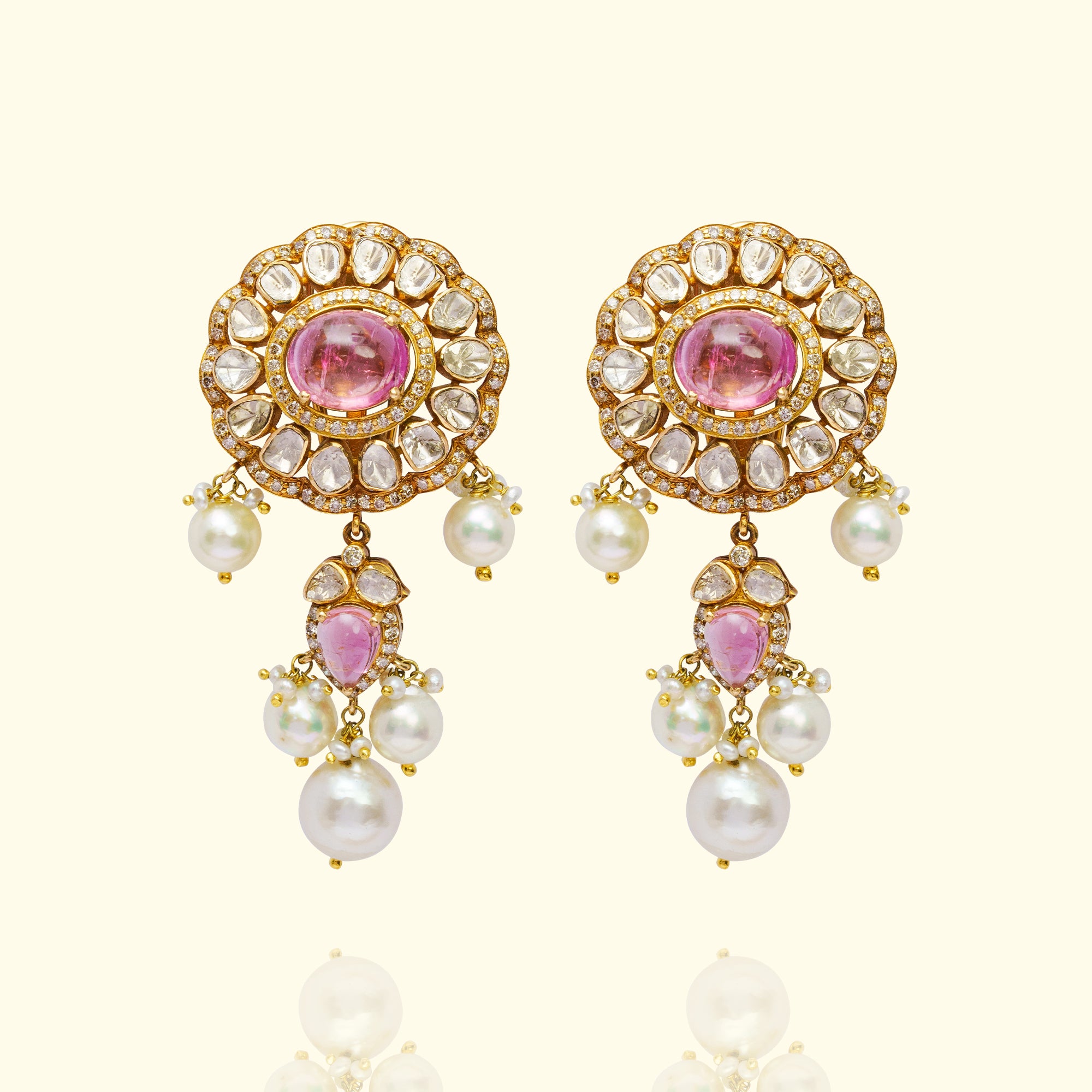 Anara Polki Tourmaline Earrings