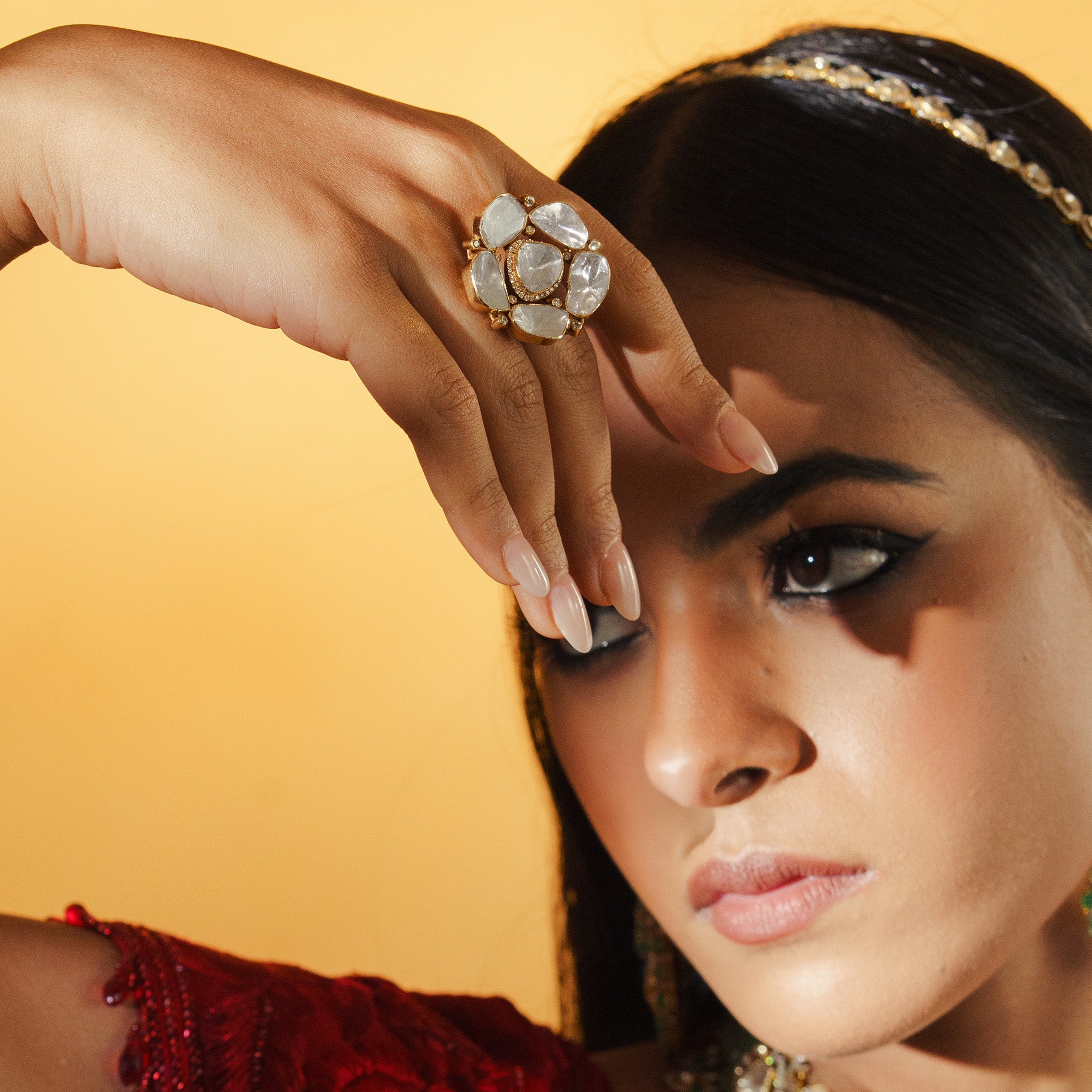 Sagini Polki Ring