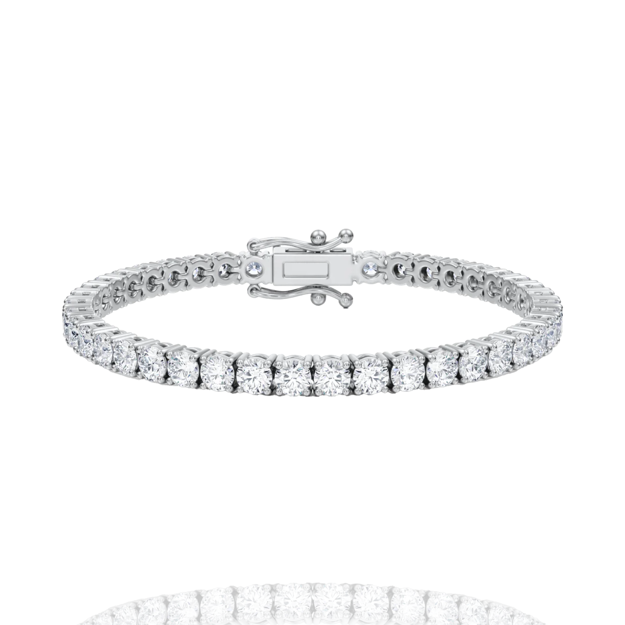 0.20 pointer classic round lab grown solitaire tennis bracelet