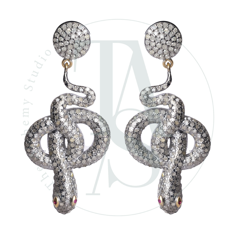 Sylvia Ruby Sapphire and Diamond Earrings