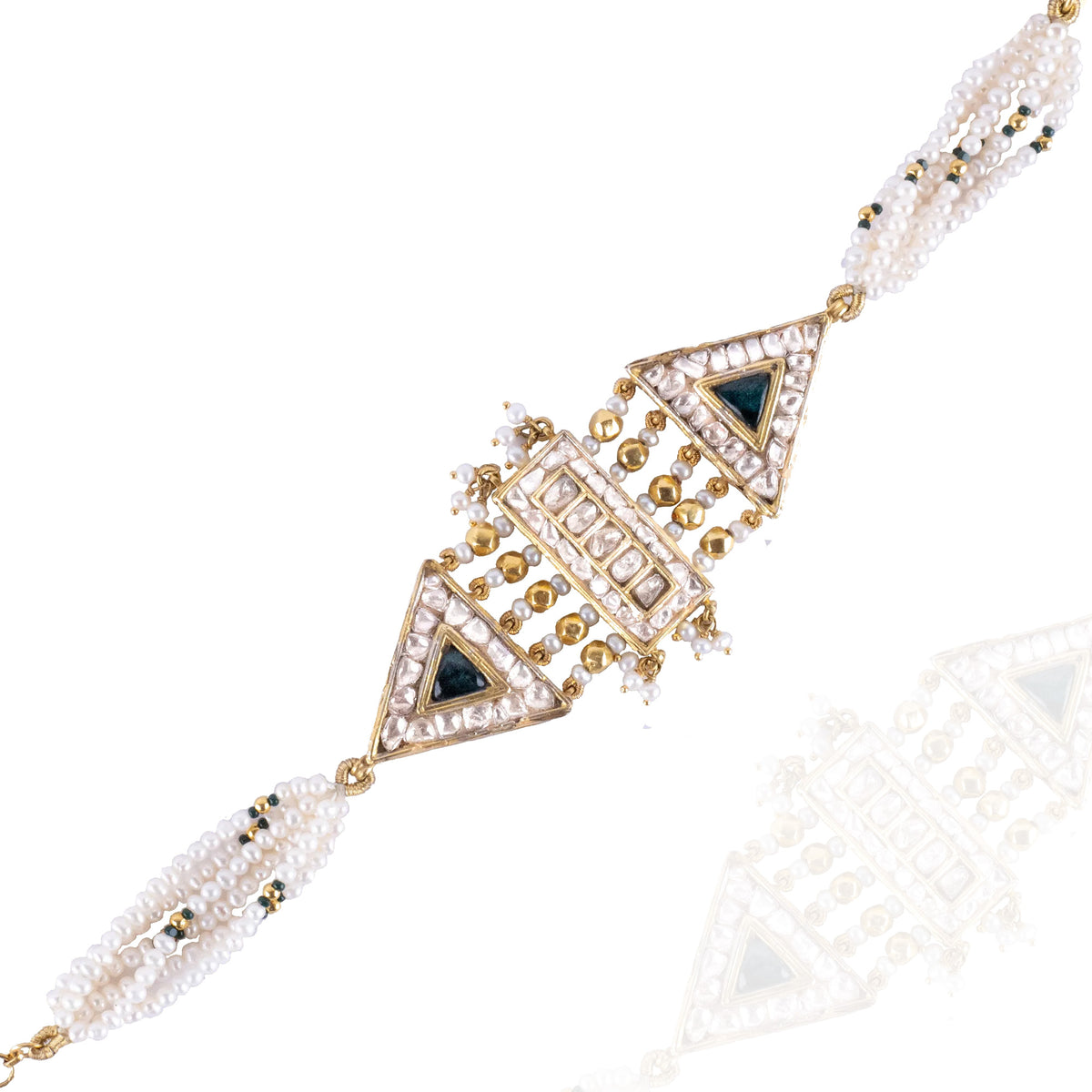 Talia Polki Emerald Bracelet