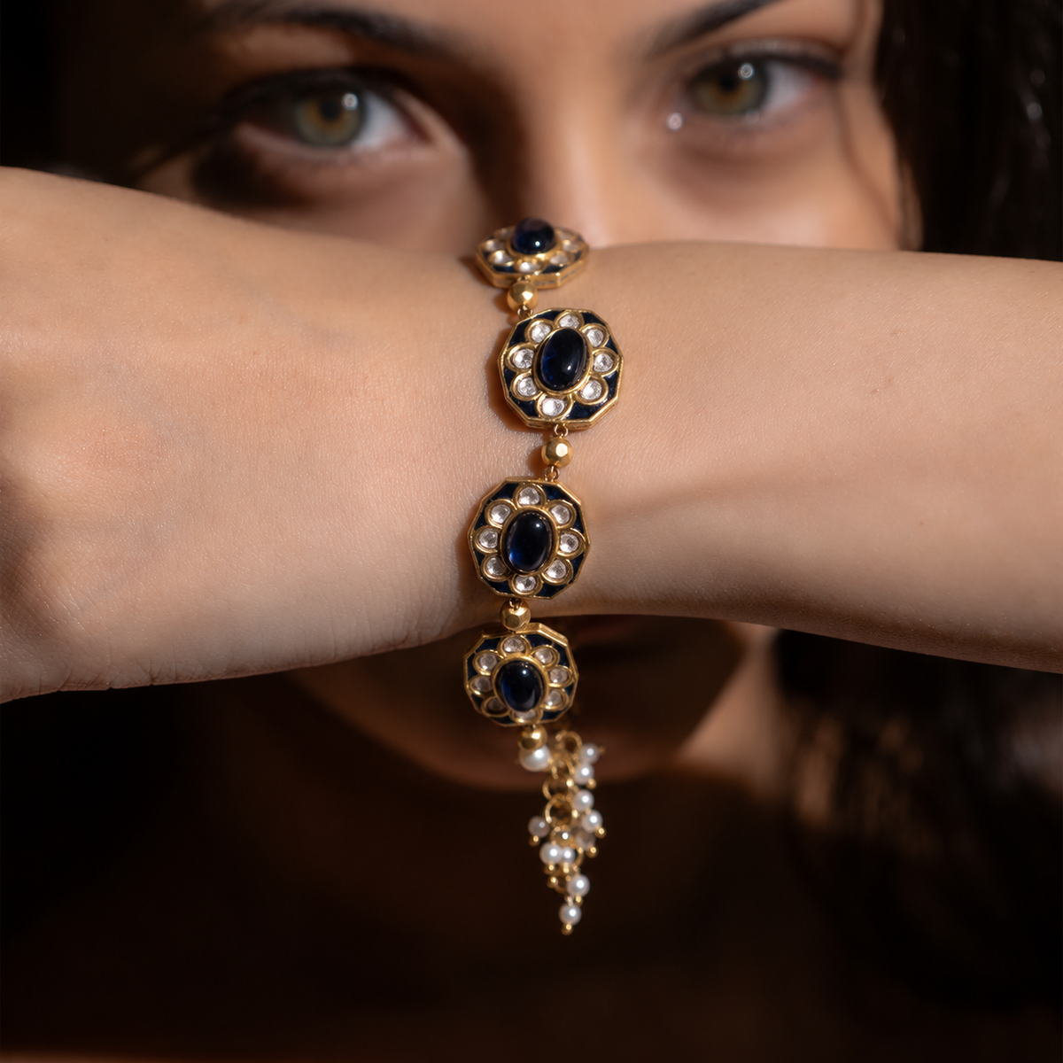 Heera Haven Polki sapphire Bracelet