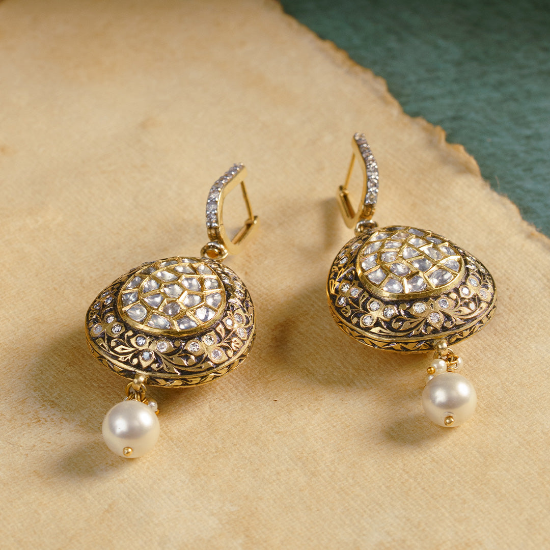 Mahira Polki Ruby Earrings