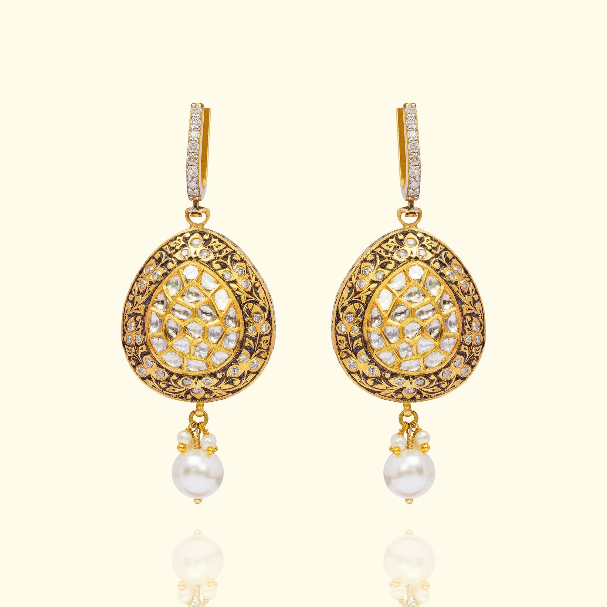 Mahira Polki Ruby Earrings