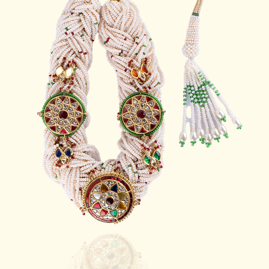 Tahira Polki Navratan Necklace