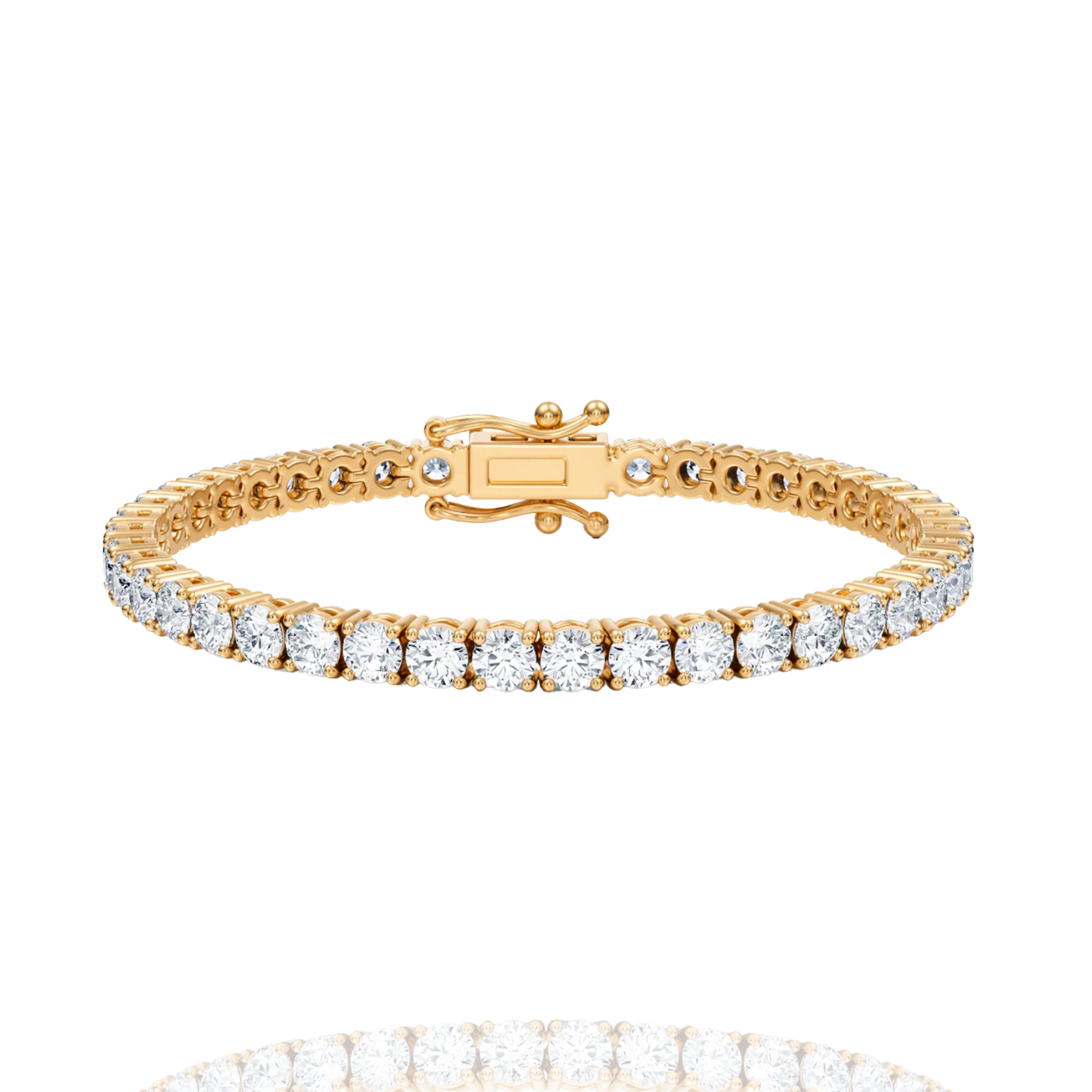 0.20 pointer classic round lab grown solitaire tennis bracelet