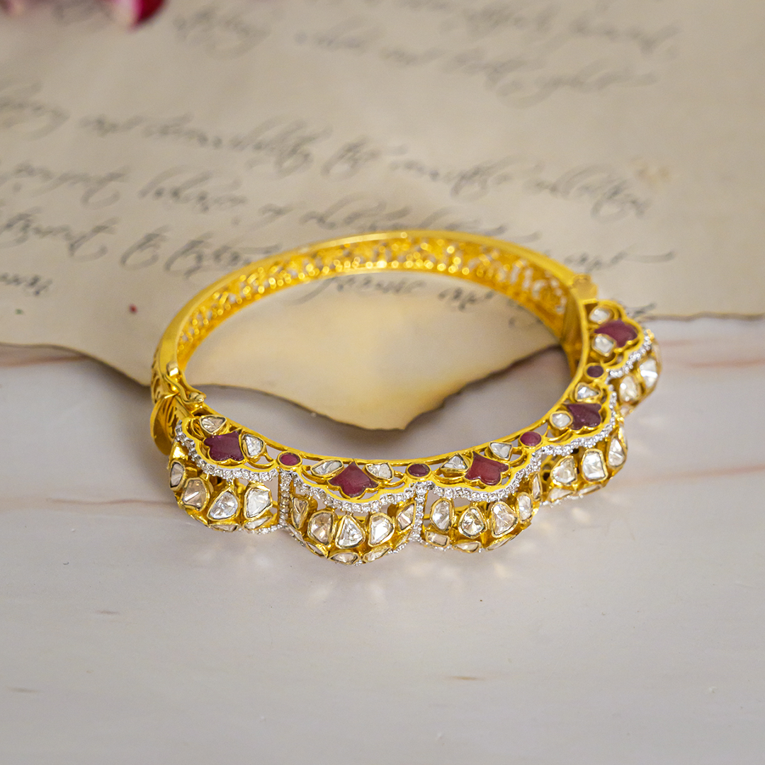 Arvee Ruby Polki Cuff