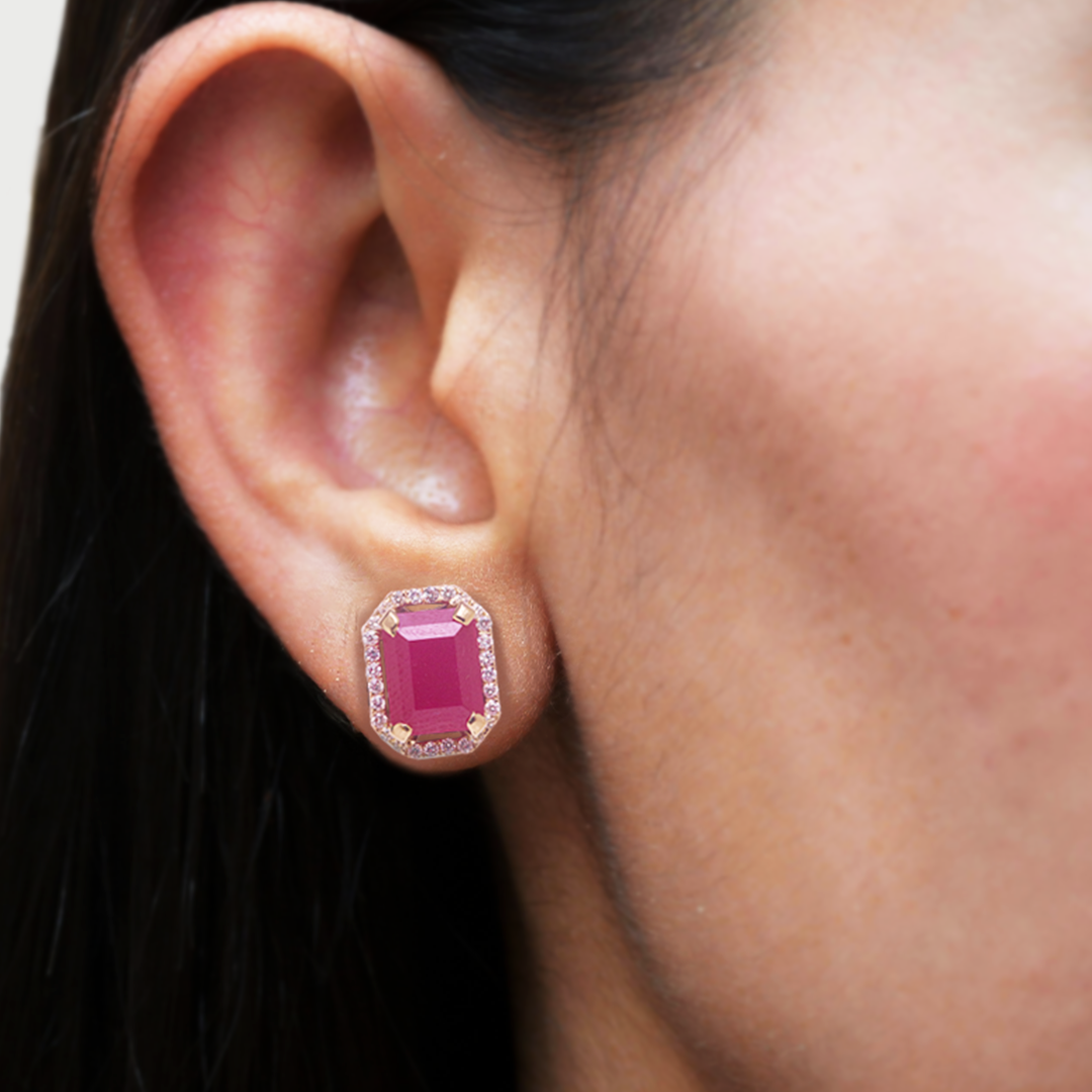 Mini Ruby  Earrings