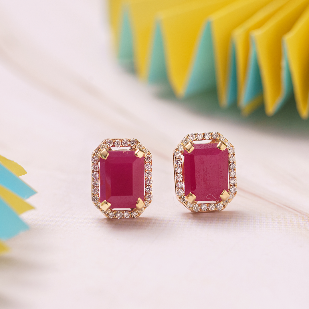 Mini Ruby  Earrings