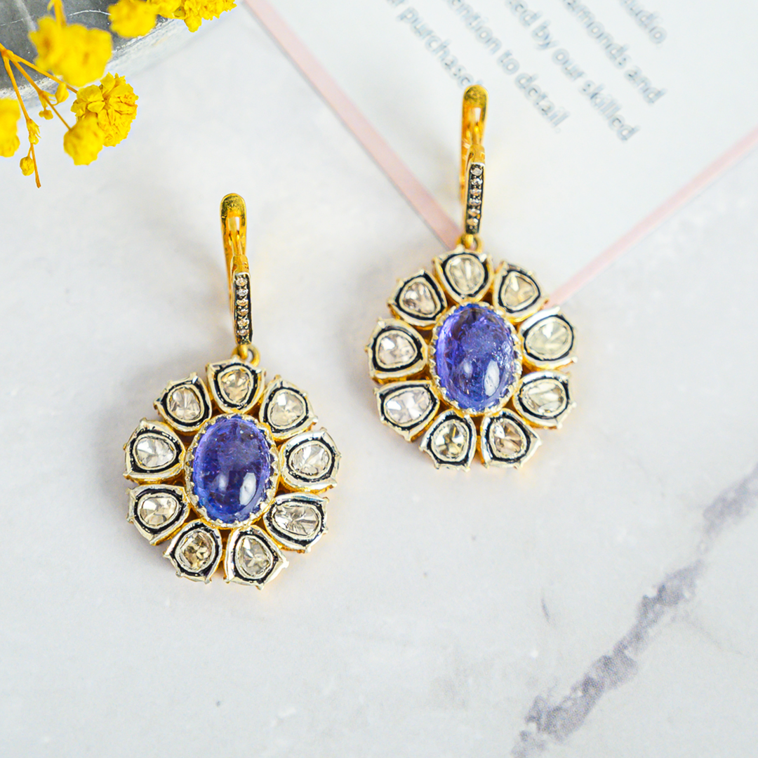Arya Polki Tanzanite Earrings