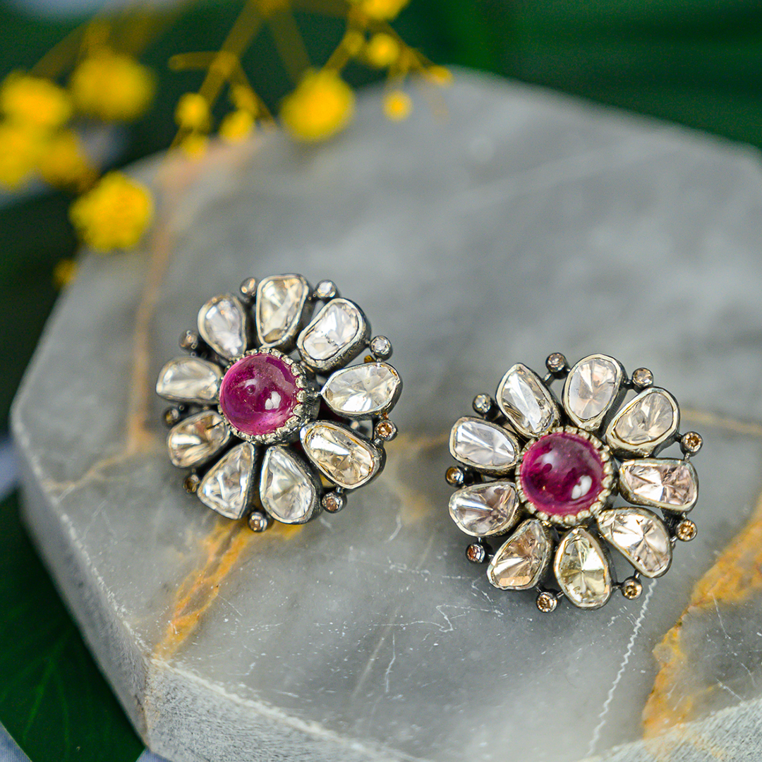 Amara Polki Ruby Earrings