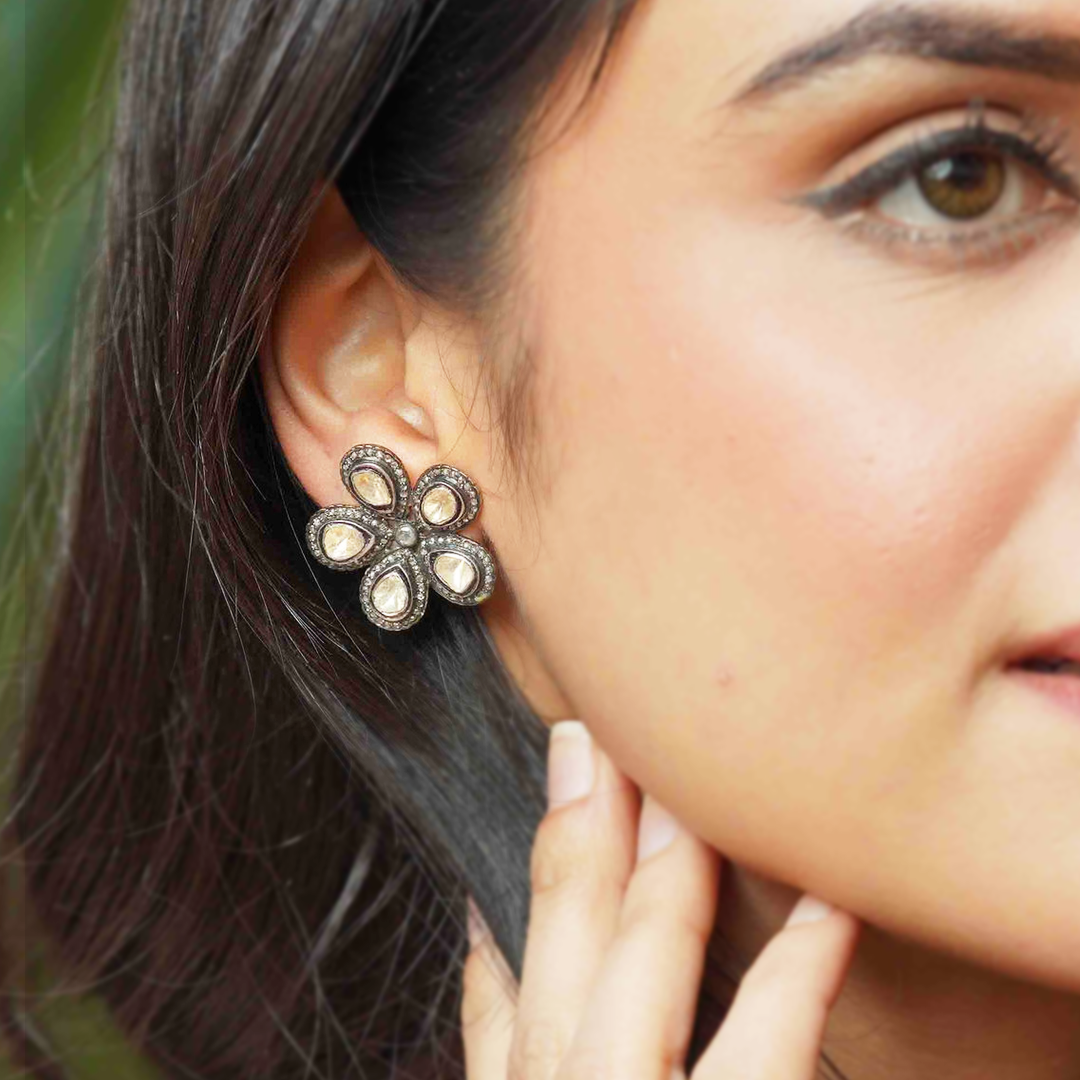 Samara Petal Polki Earrings