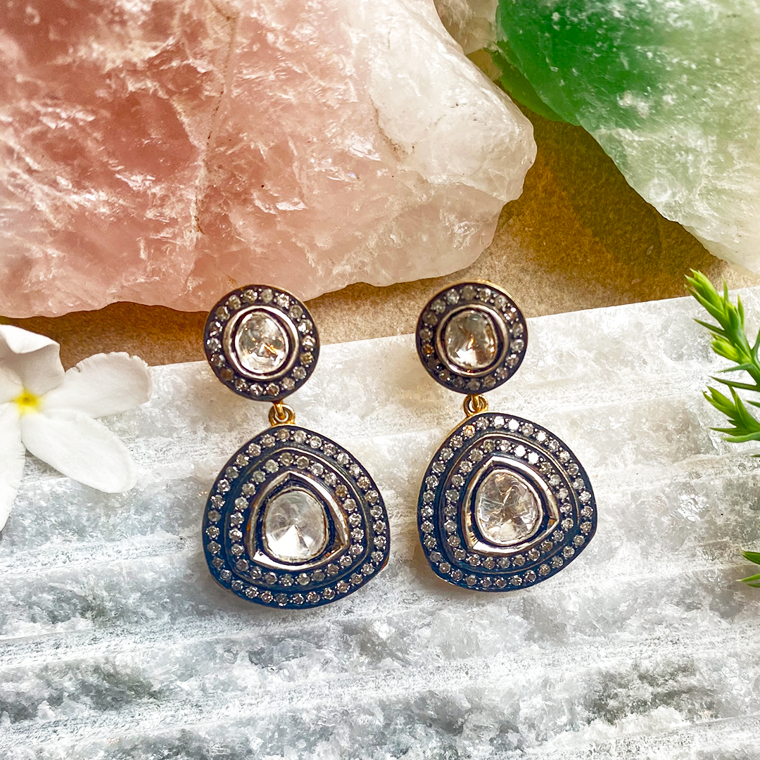 Wanderlust Polki Drop Earrings