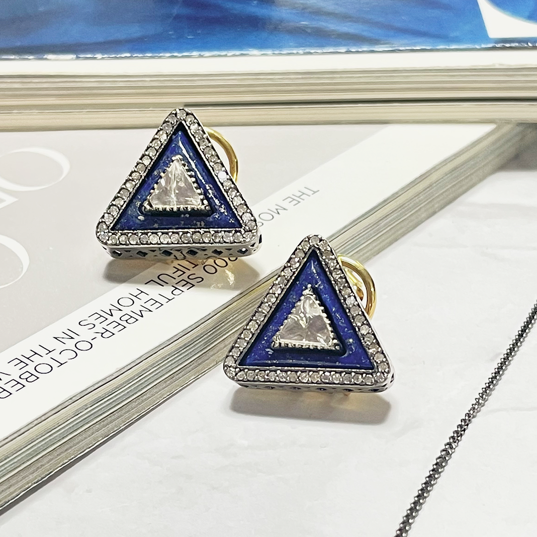 Allete Polki Lapis Earrings