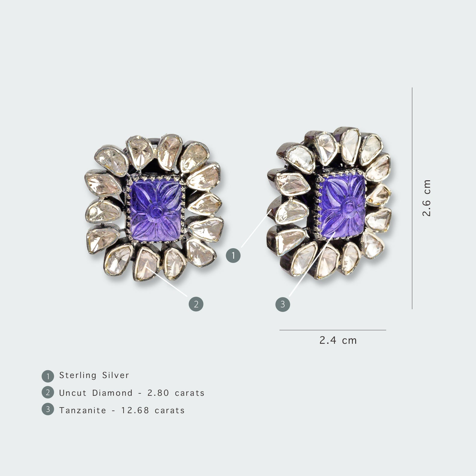 Amara Sqaure Earrings