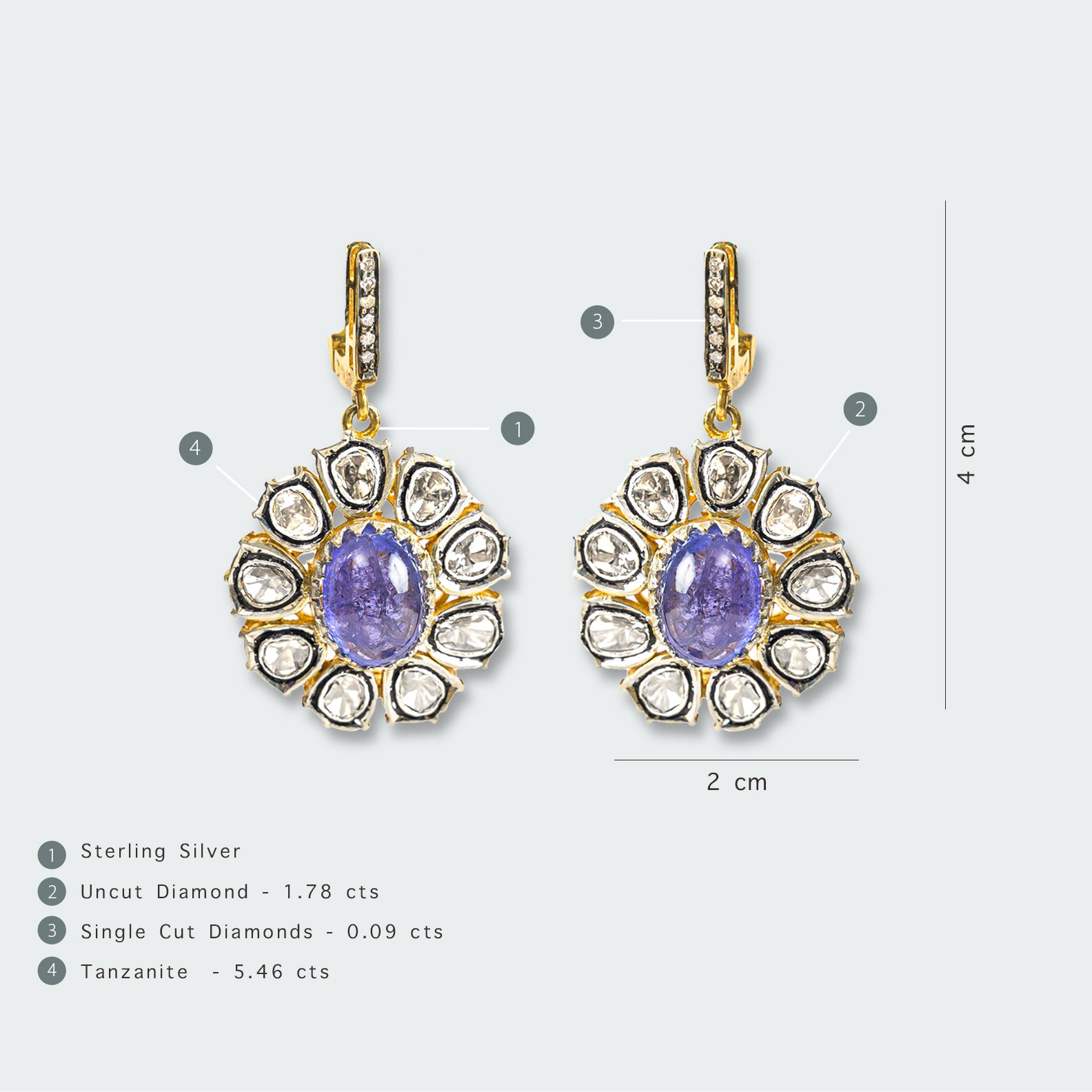 Arya Tanzanite Earrings