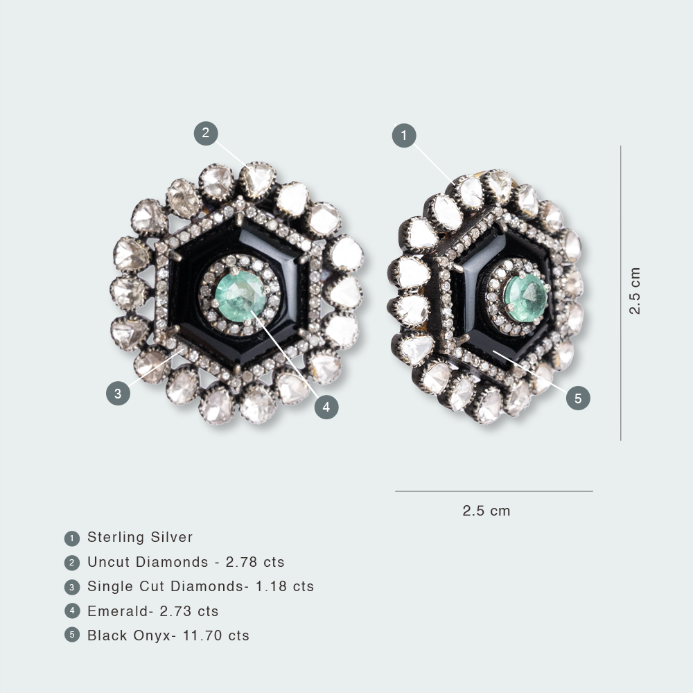 Adelisa Hexagon Earrings