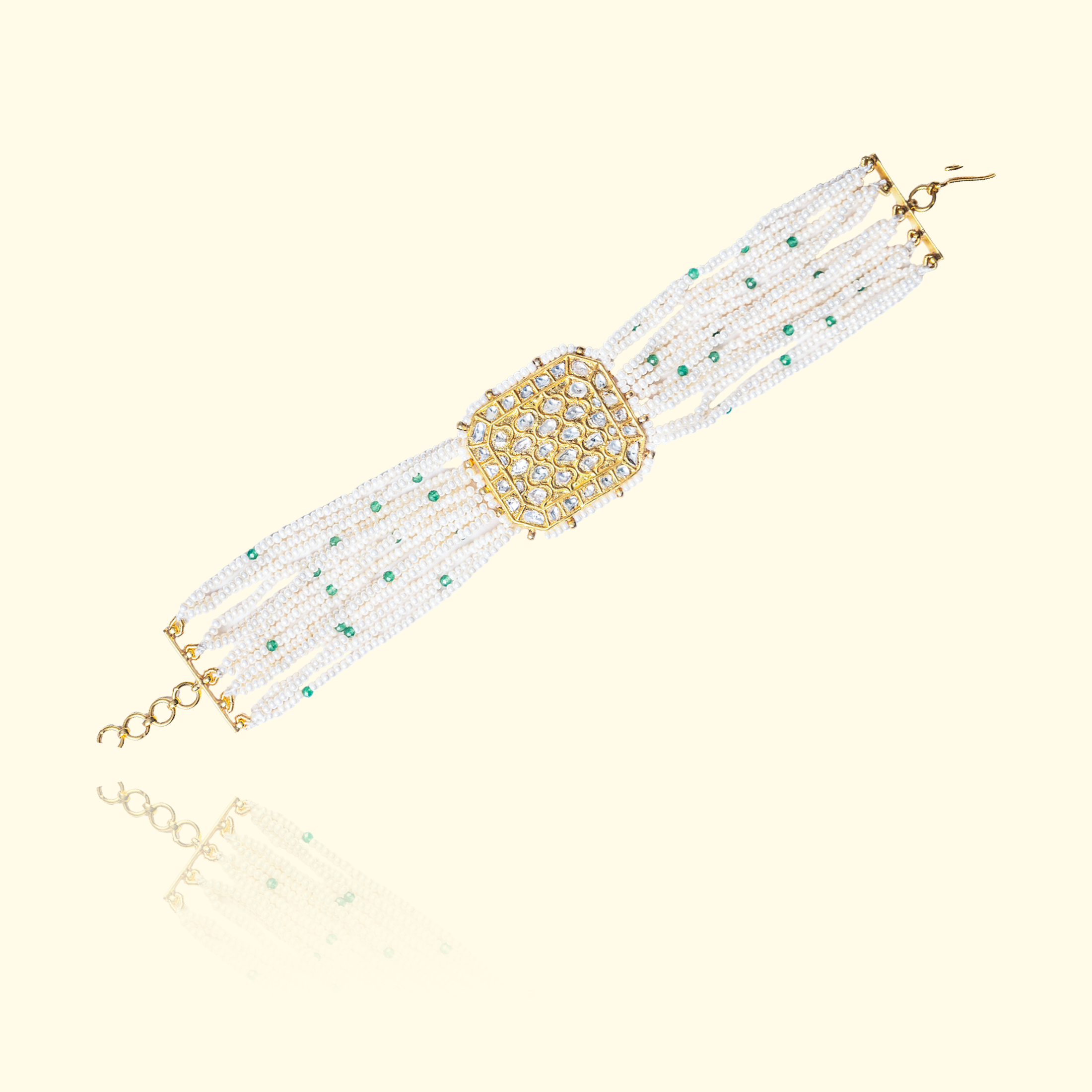 Advika Emerald Polki Bracelet