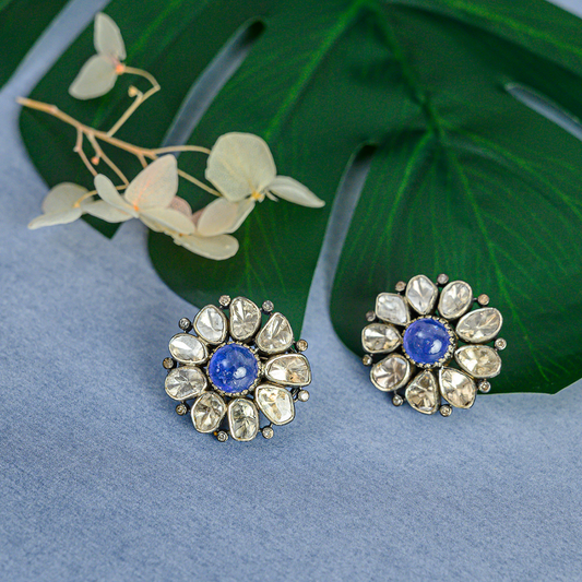 Amara Tanzanite Flower Earrings