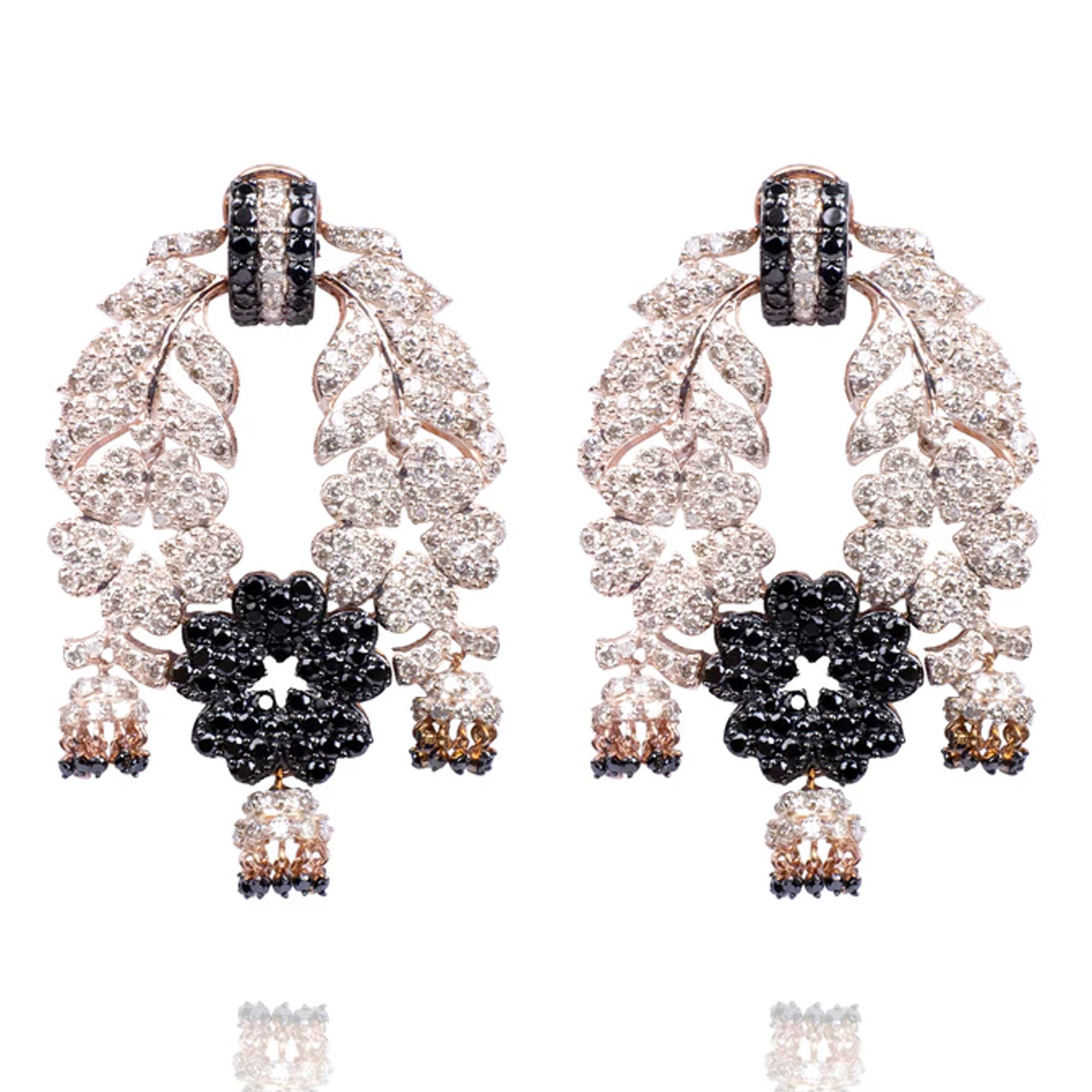 Aster Diamond Sapphire Earrings