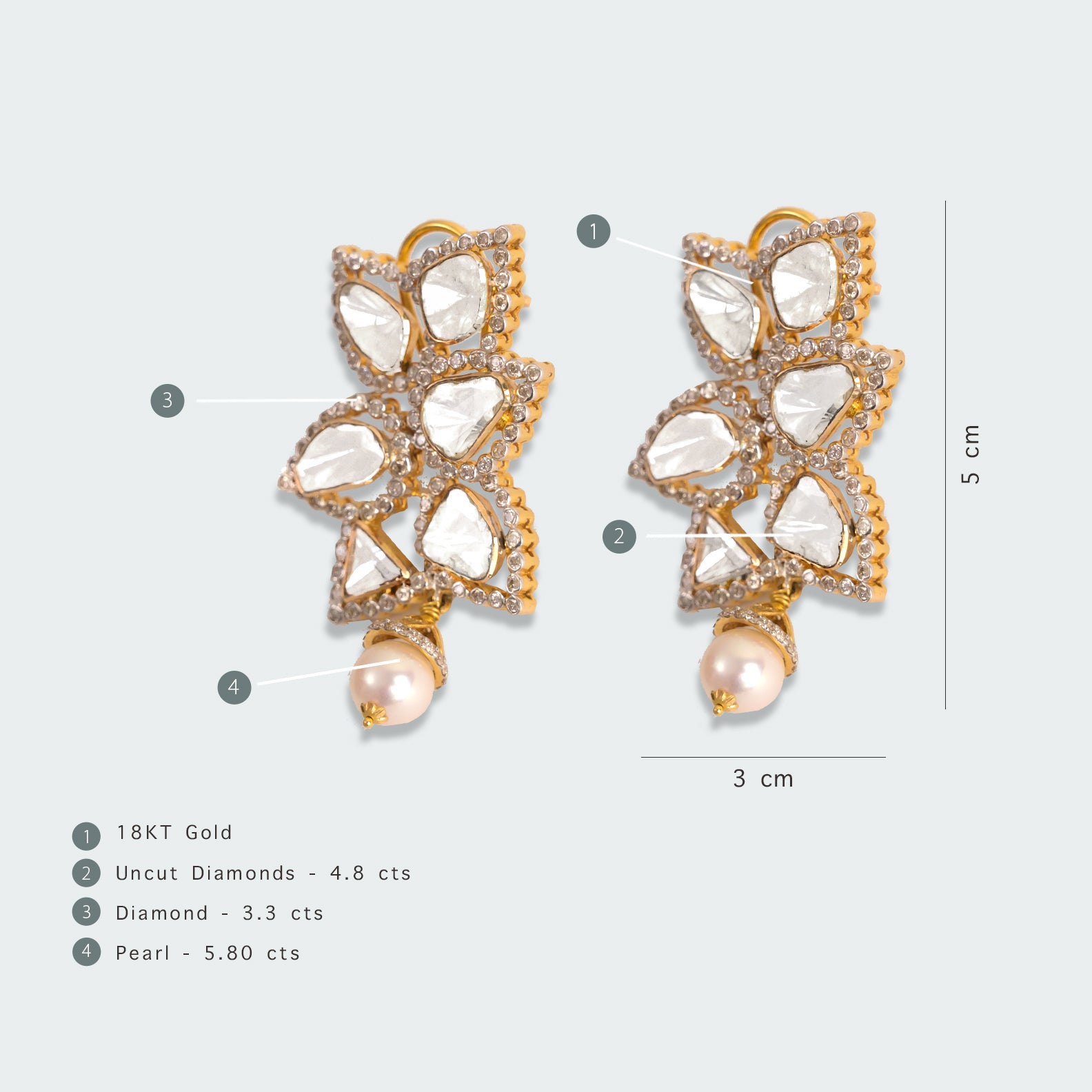 Asymmetric Star Earrings