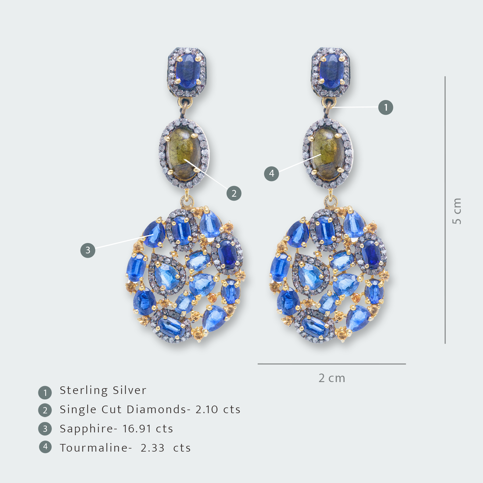 Aurora Sapphire Earrings