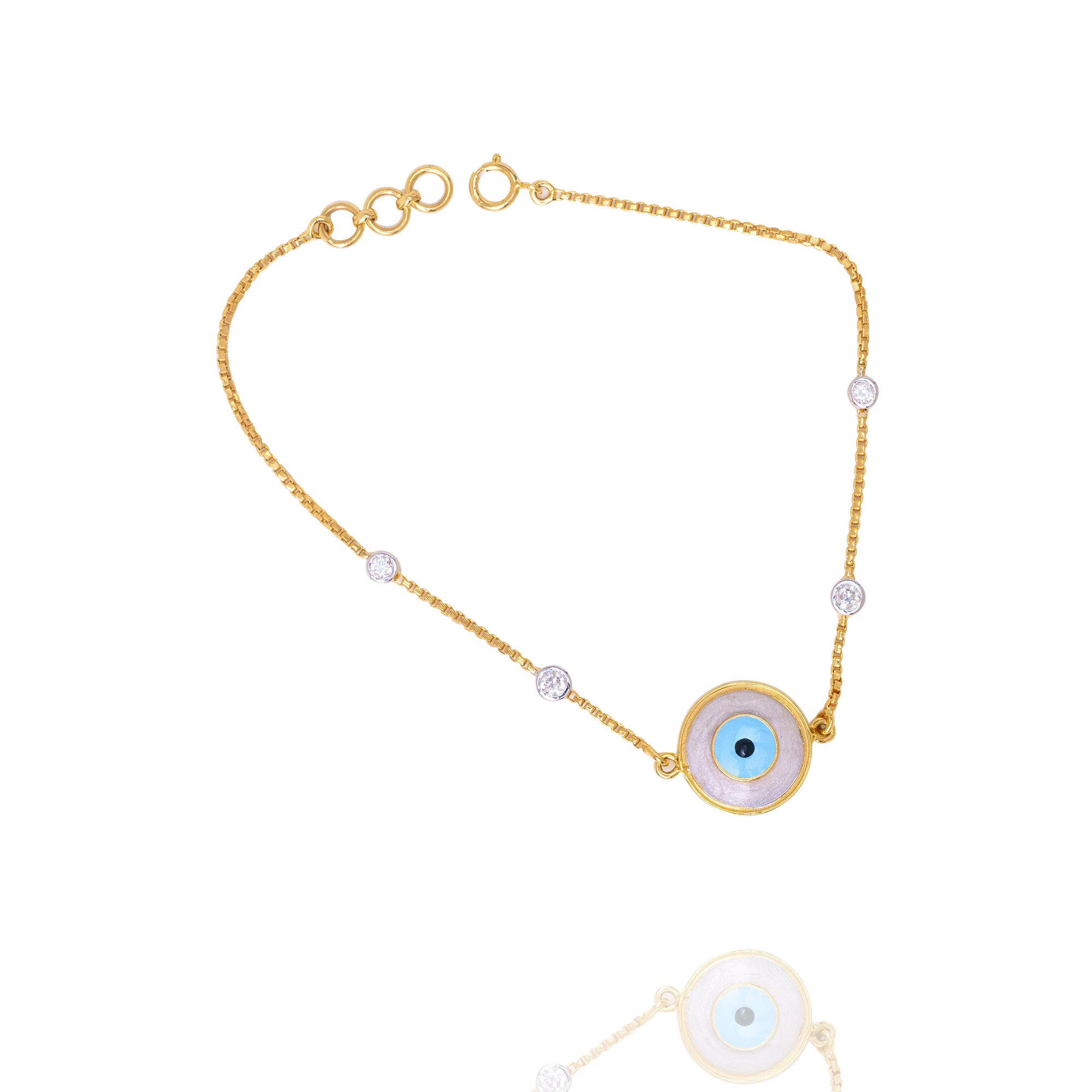 Round Evil Eye Diamond Bracelet