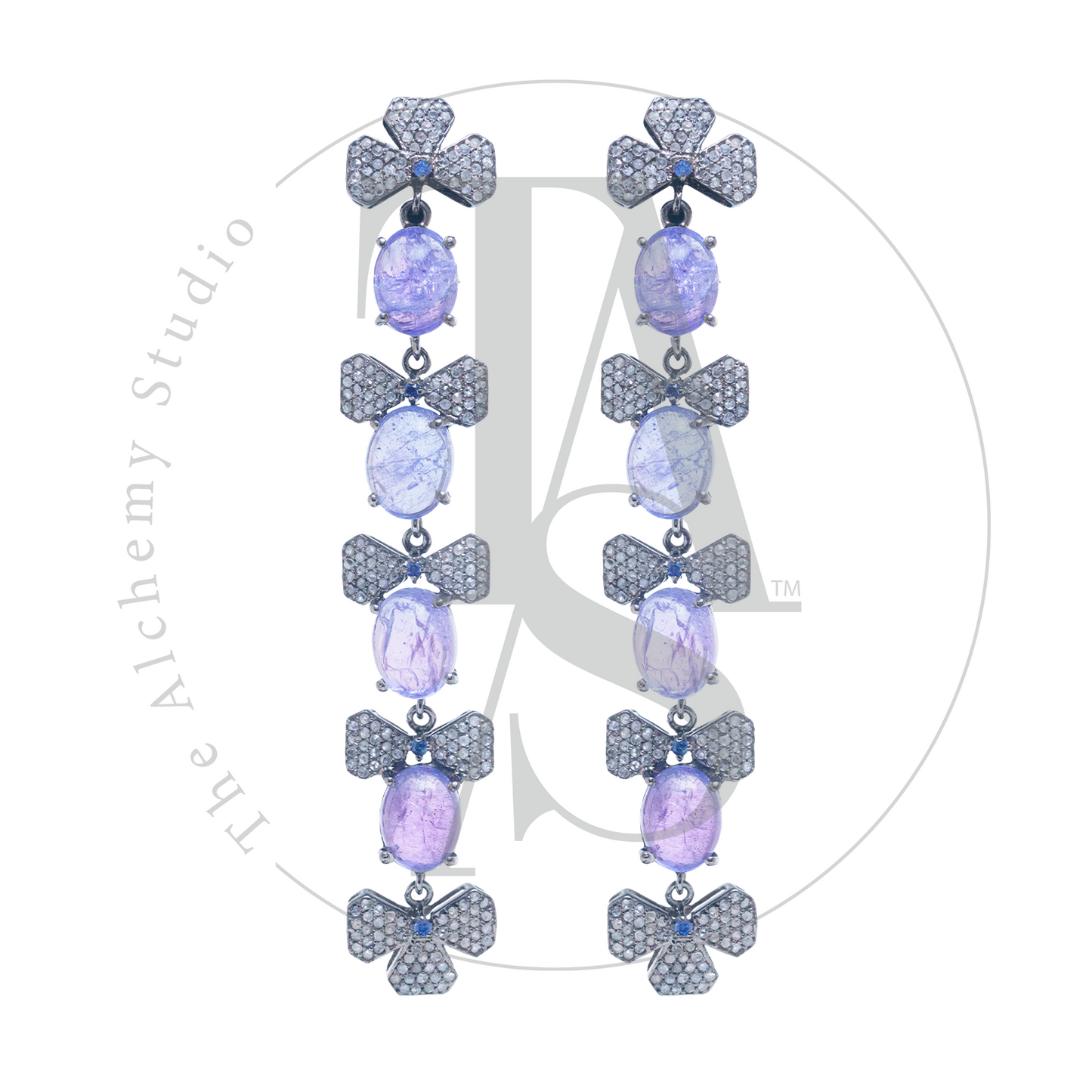 Cascading Flower Tanzanite Earrings