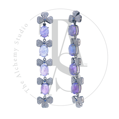 Cascading Flower Tanzanite Earrings