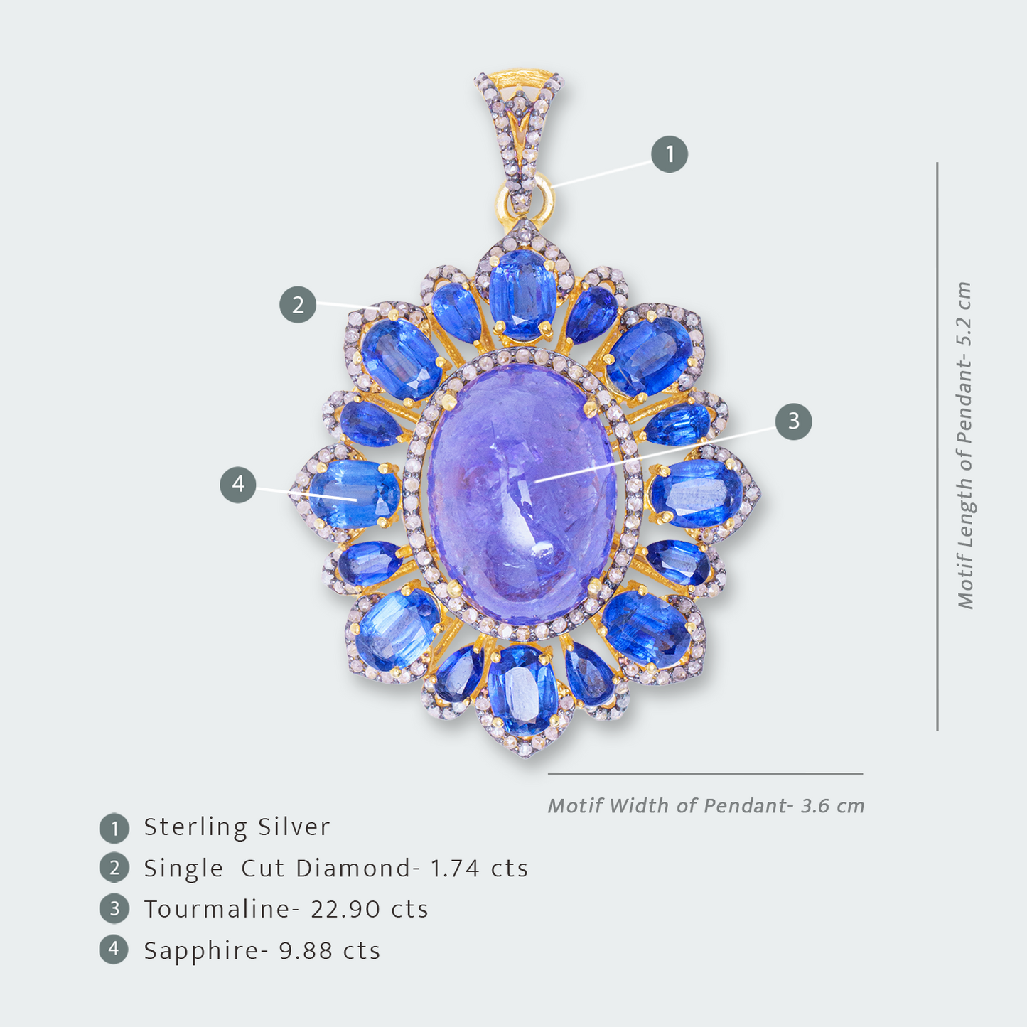 Caspian Tanzanite Pendant