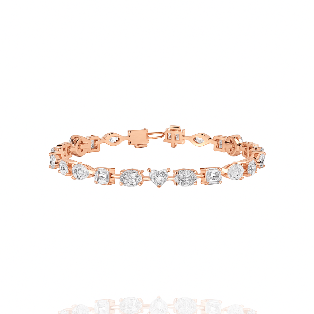 .50 pointer Lab-Grown Solitaire Amour tennis Bracelet