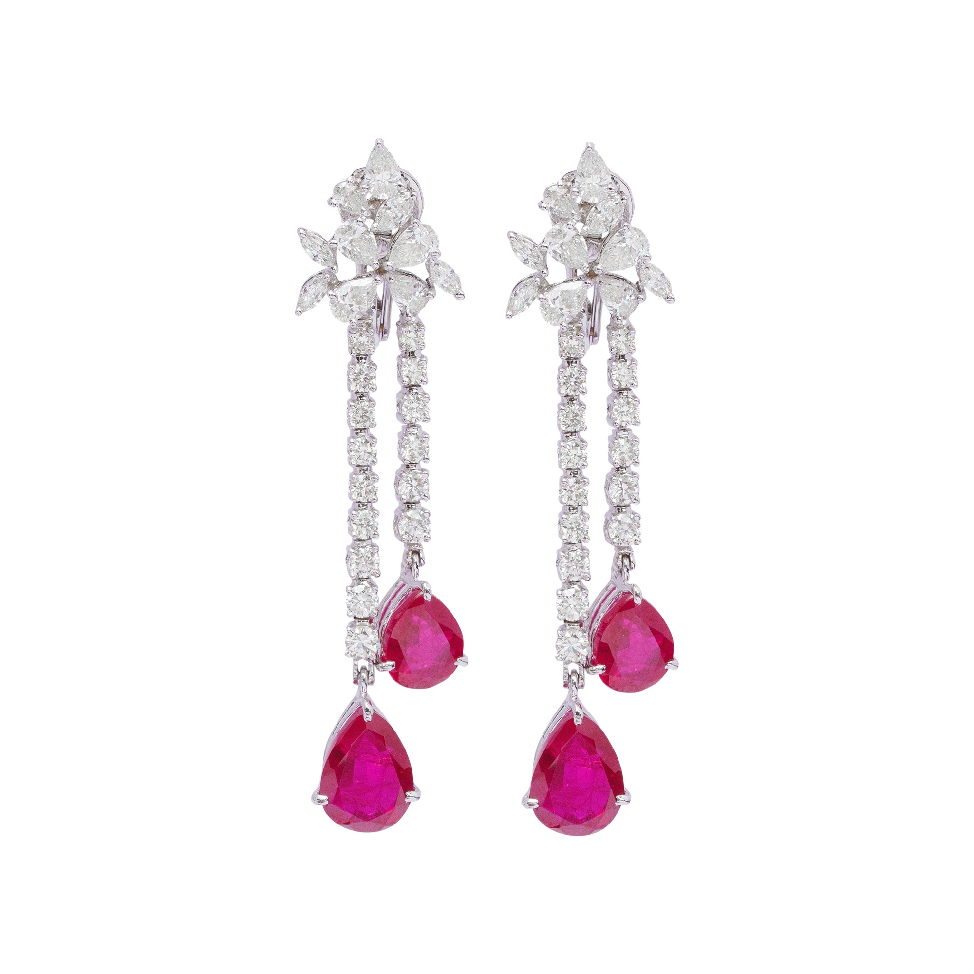 Rouge Royale Ruby Diamond Earrings