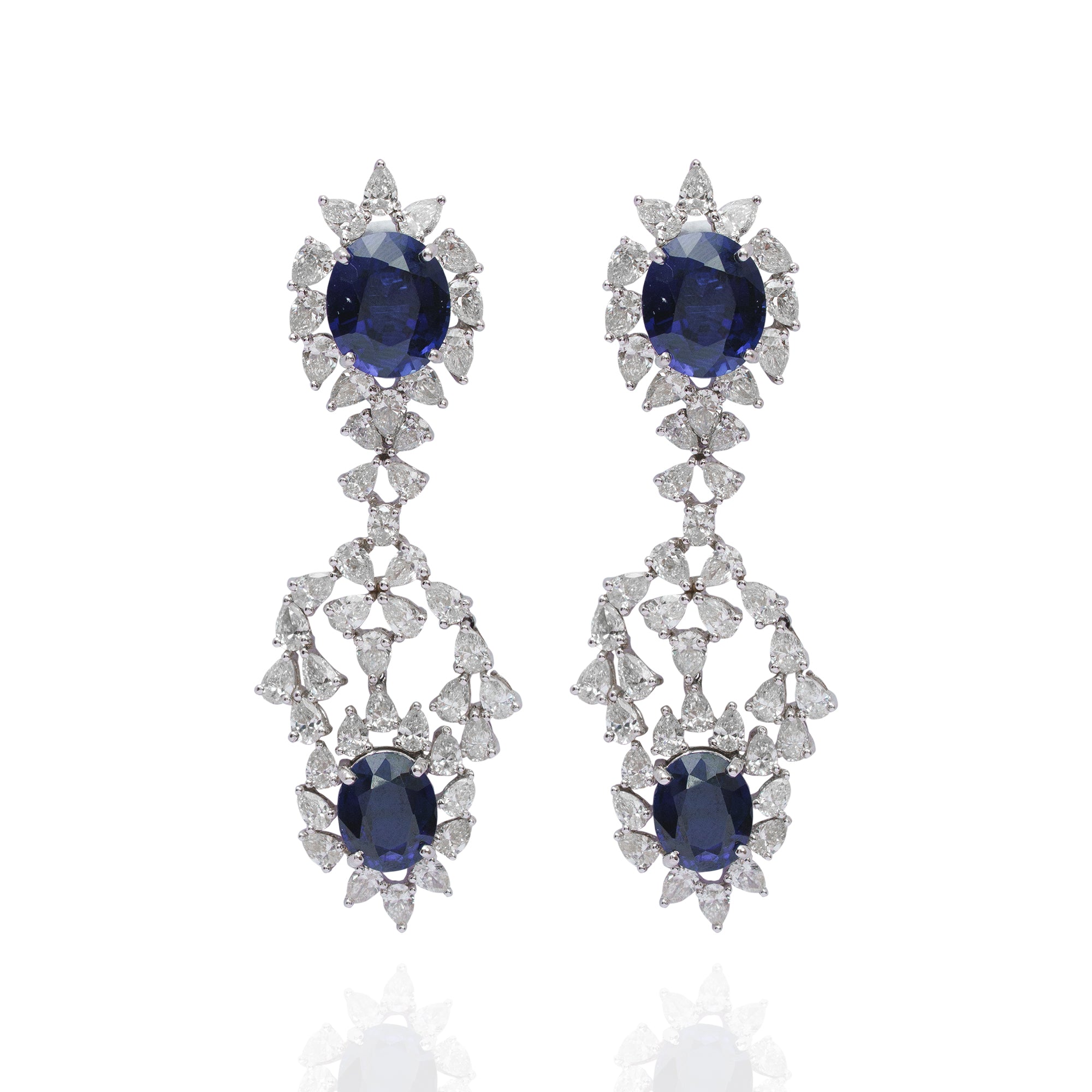 Azure Royale Sapphire Diamond Earring