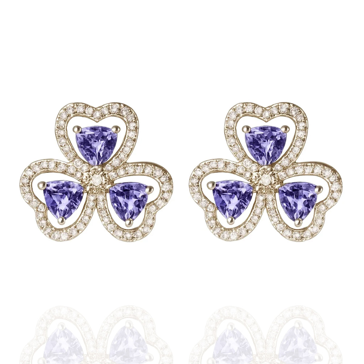 Corazon Diamond Tanzanite Earrings