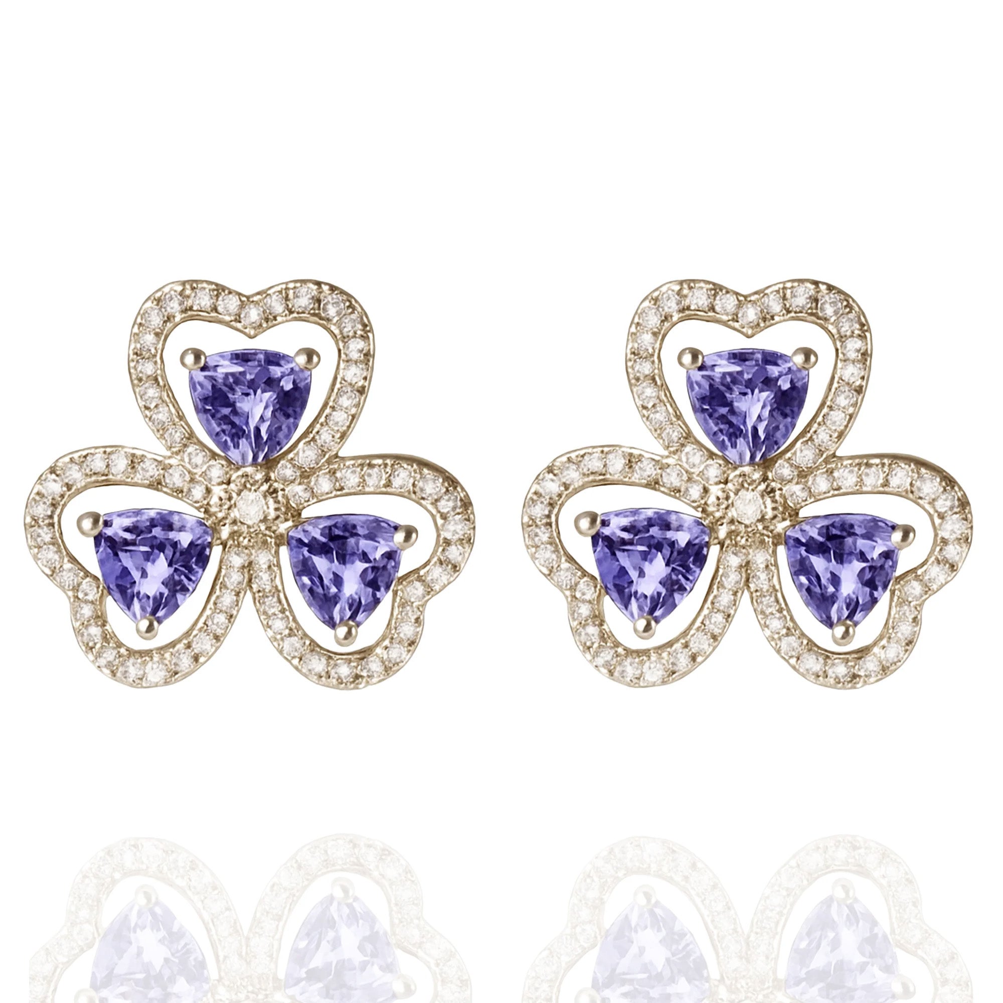 Corazon Diamond Tanzanite Earrings