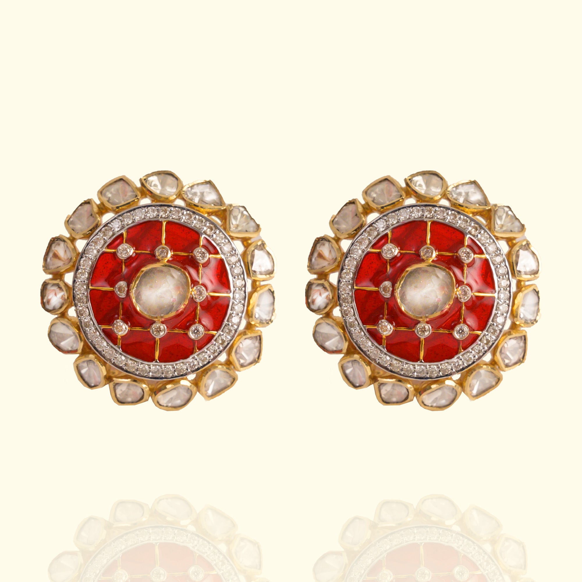 Layla Ruby Polki Earrings