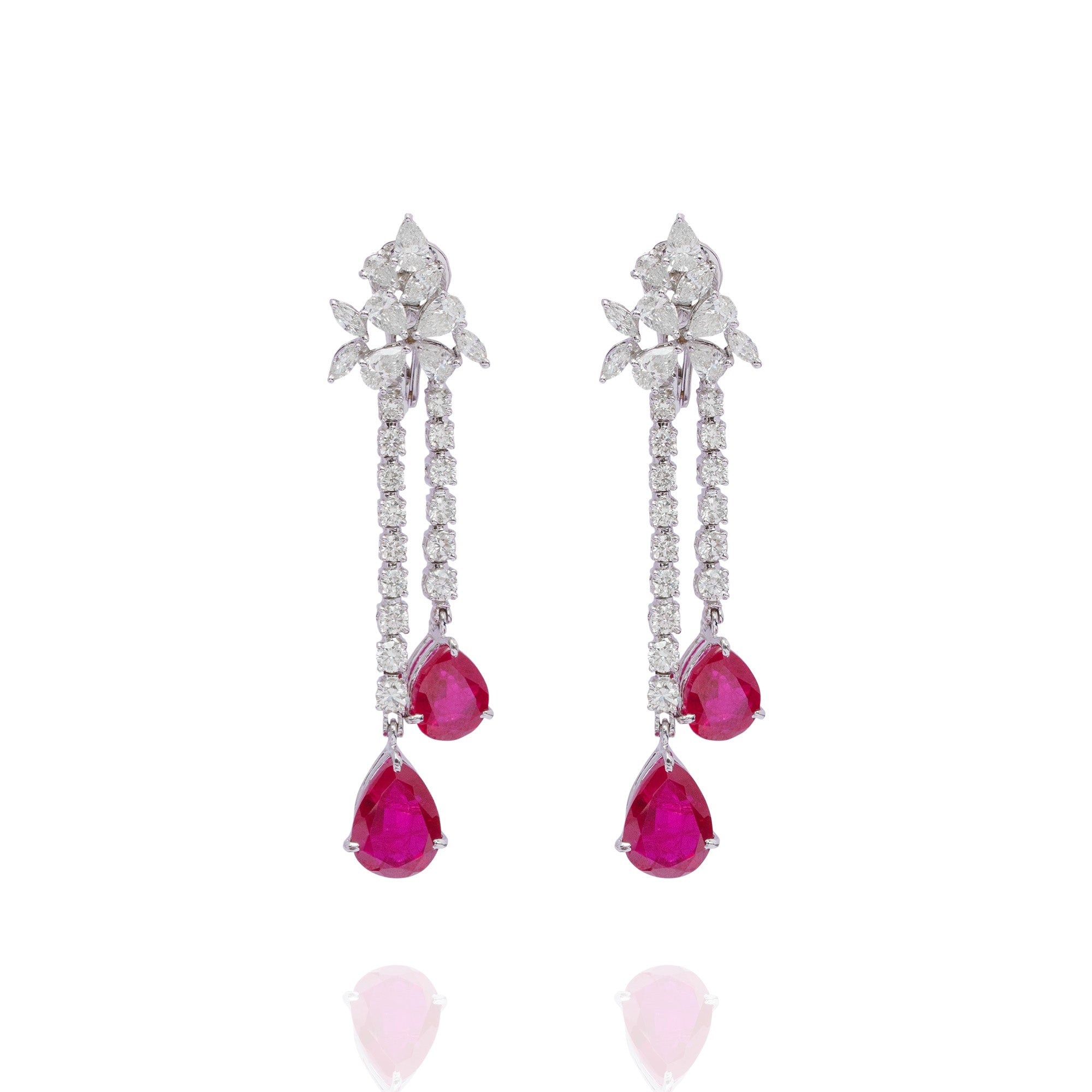 Rouge Royale Ruby Diamond Earrings