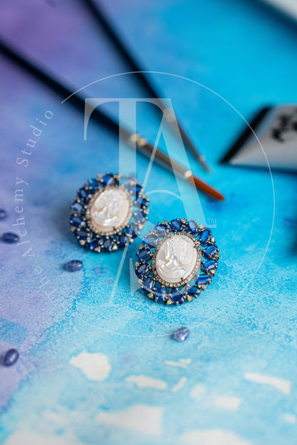 Belinay Sapphire and Mother of Pearl Earrings