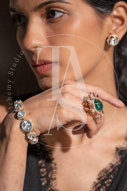 Ekiza Emerald and Ruby Ring (Detachable Pendant)