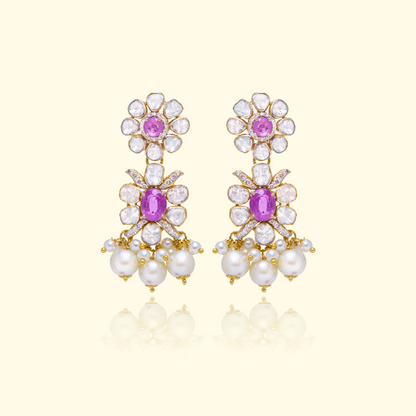 Dual Flower Earrings