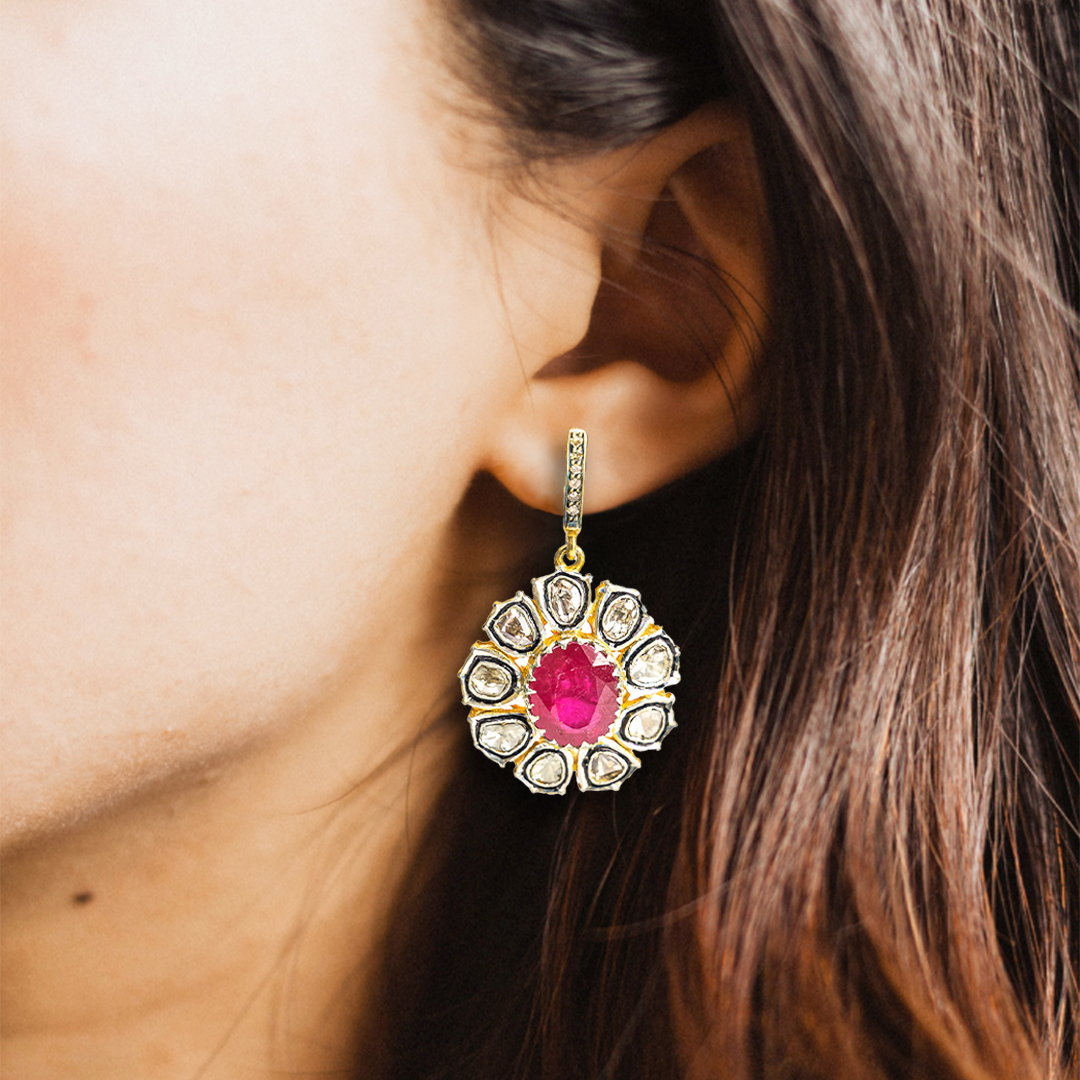 Arya Ruby Earrings