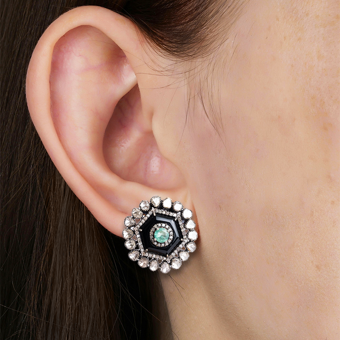 Adelisa Hexagon Earrings